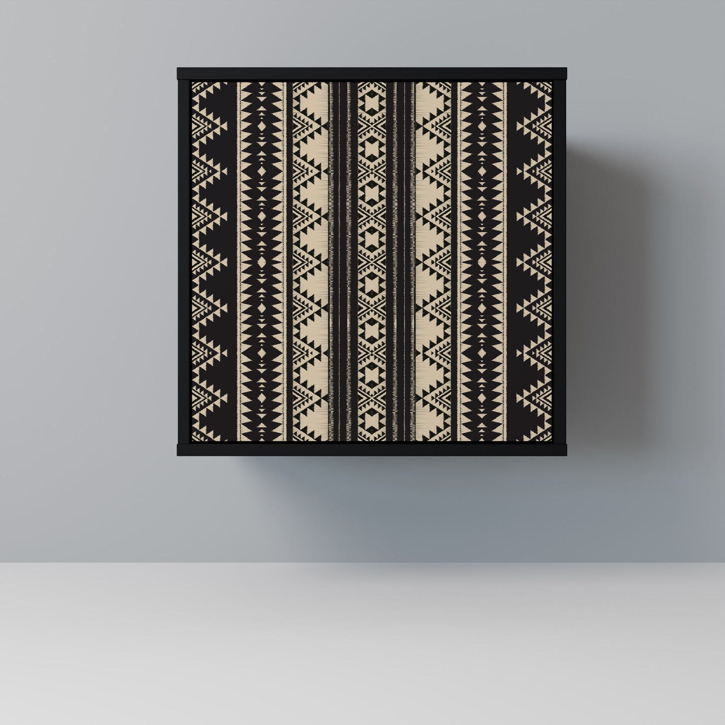 Credenza AZTEC a 1 anta con finitura nera