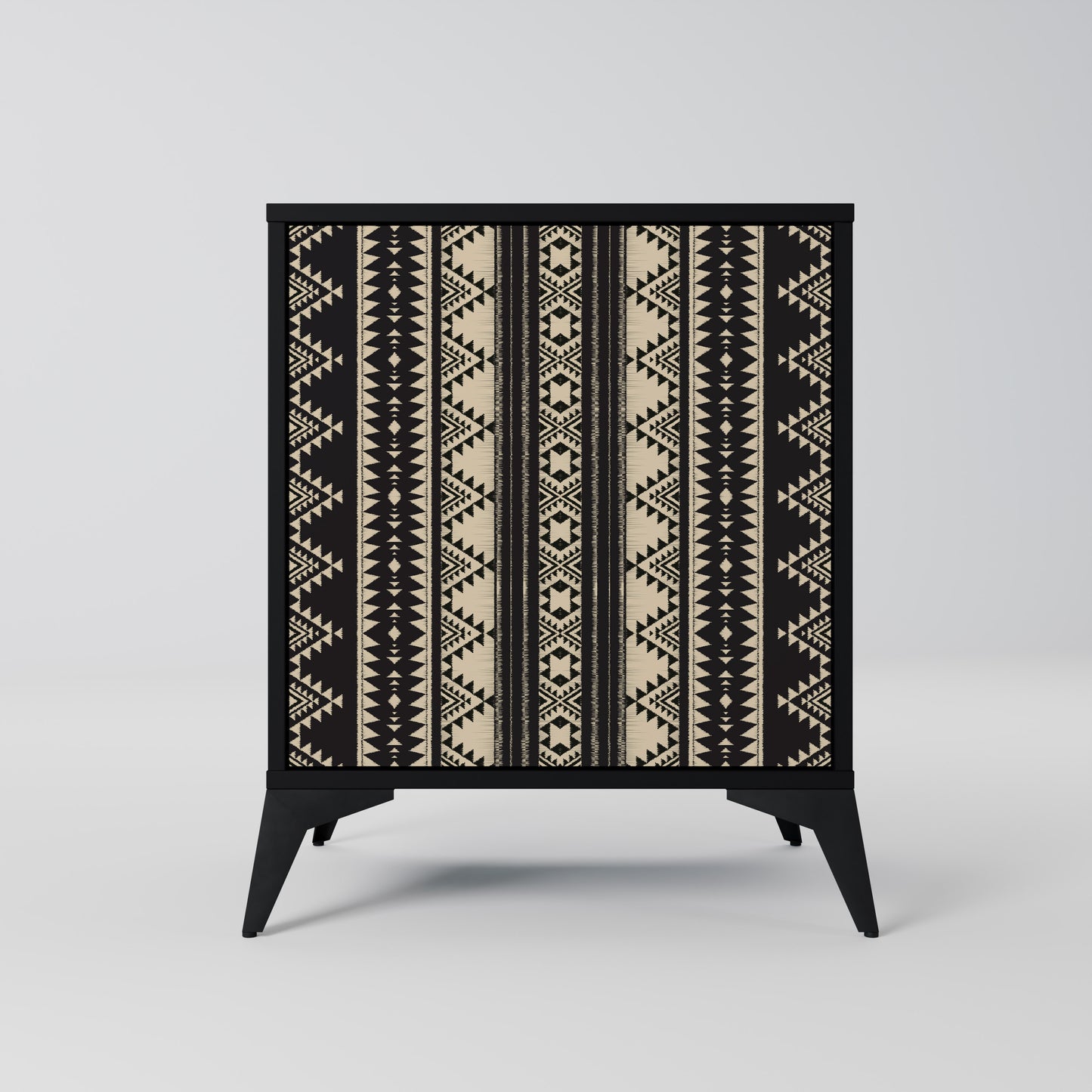 Credenza AZTEC a 1 anta con finitura nera
