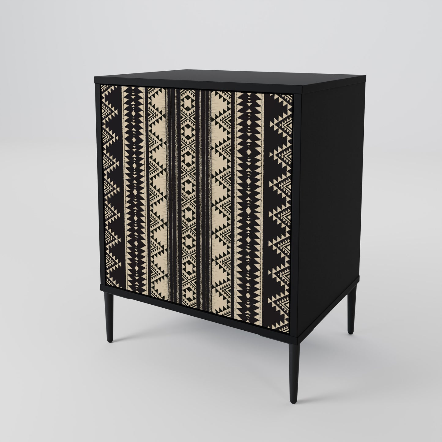 Credenza AZTEC a 1 anta con finitura nera