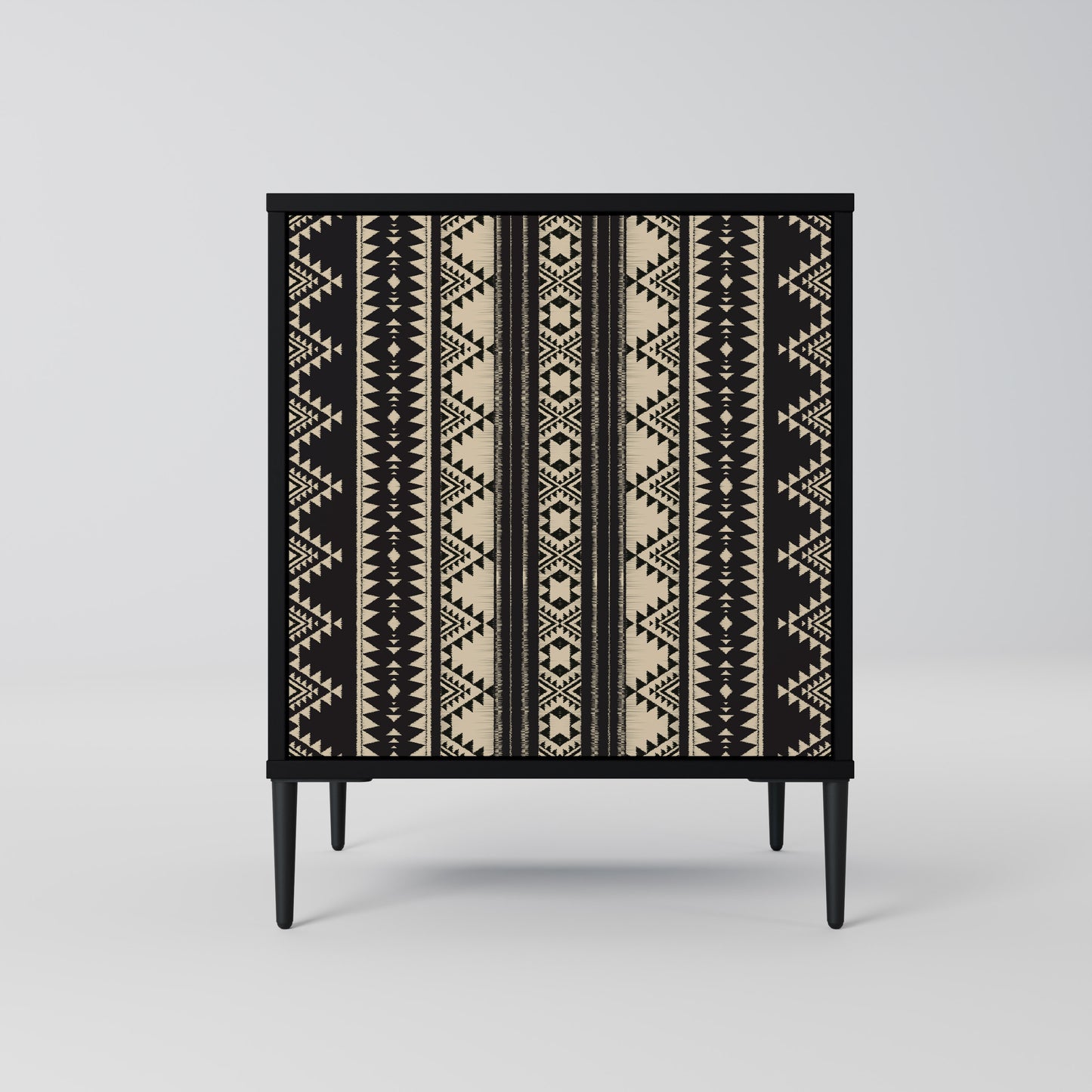 Credenza AZTEC a 1 anta con finitura nera