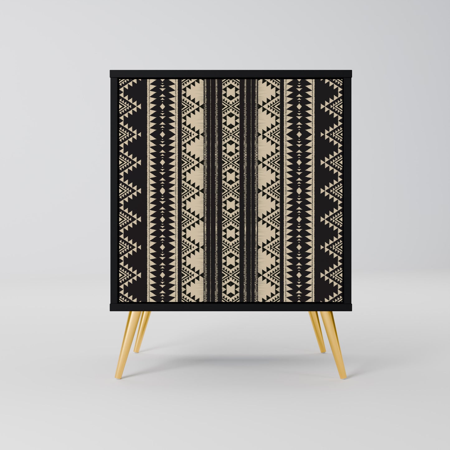 Credenza AZTEC a 1 anta con finitura nera