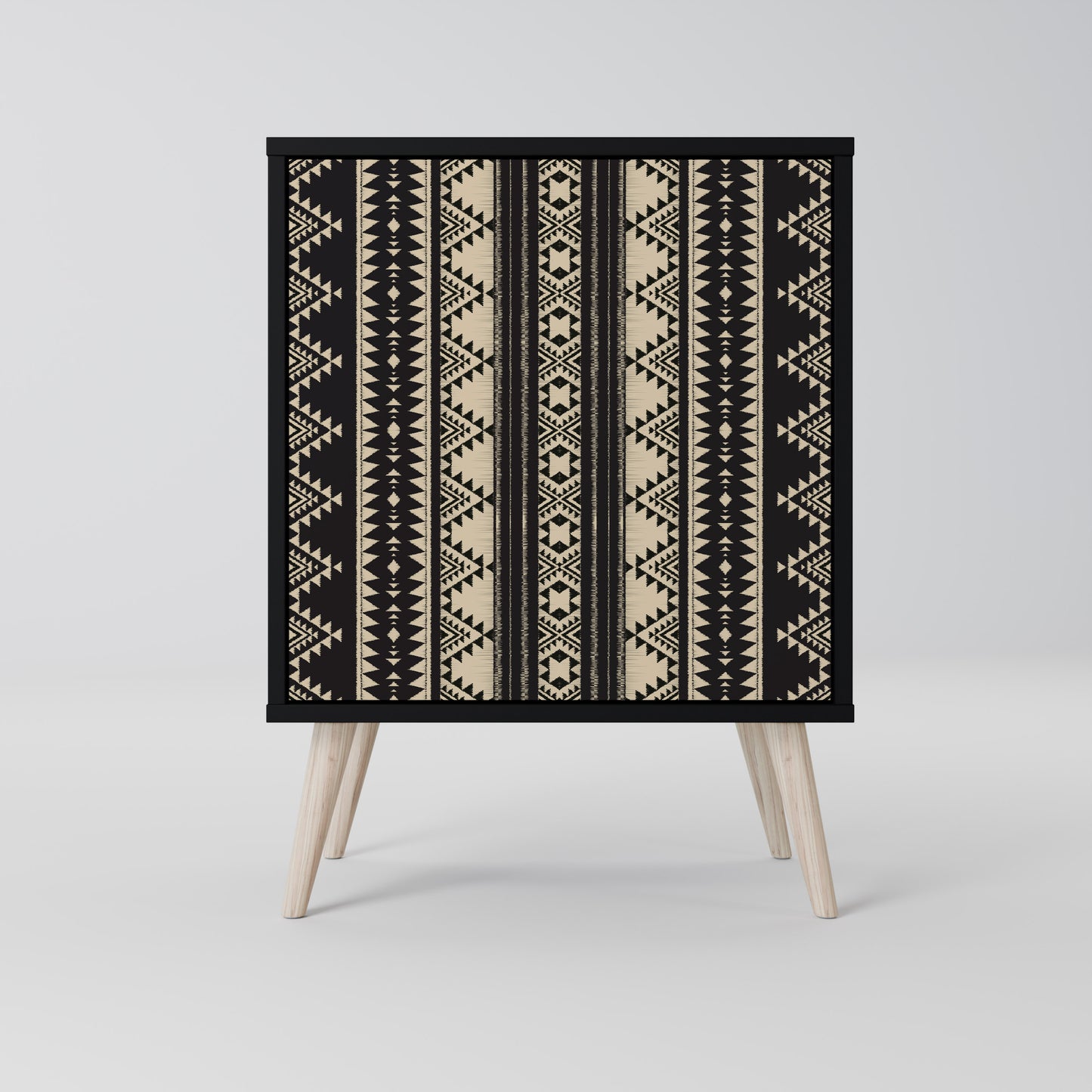 Credenza AZTEC a 1 anta con finitura nera