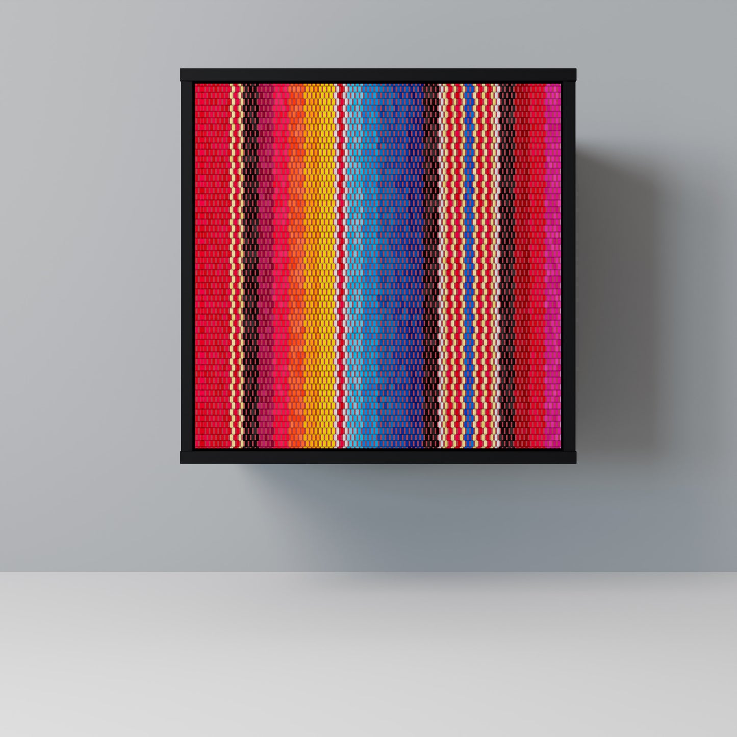 Credenza ETHNIC MEXICAN a 1 anta con finitura nera