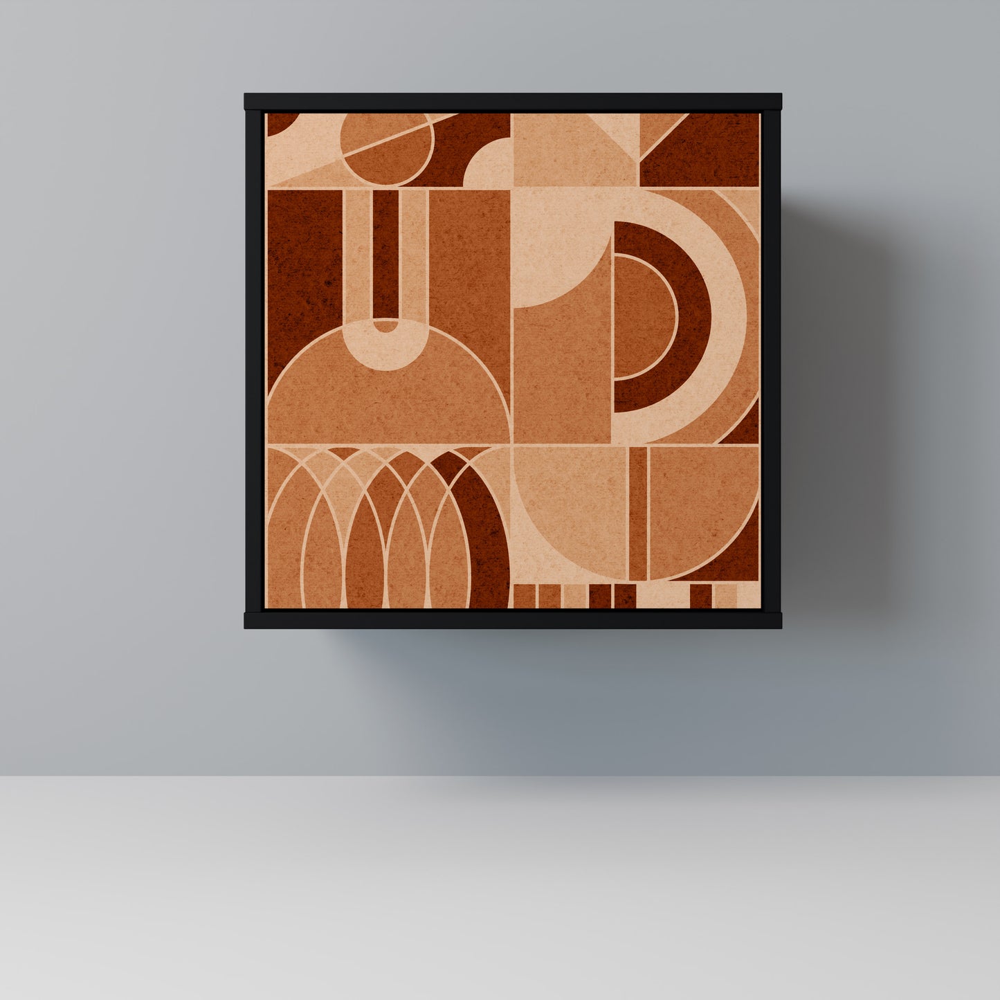 Credenza PRISM MOSAIC a 1 anta con finitura nera