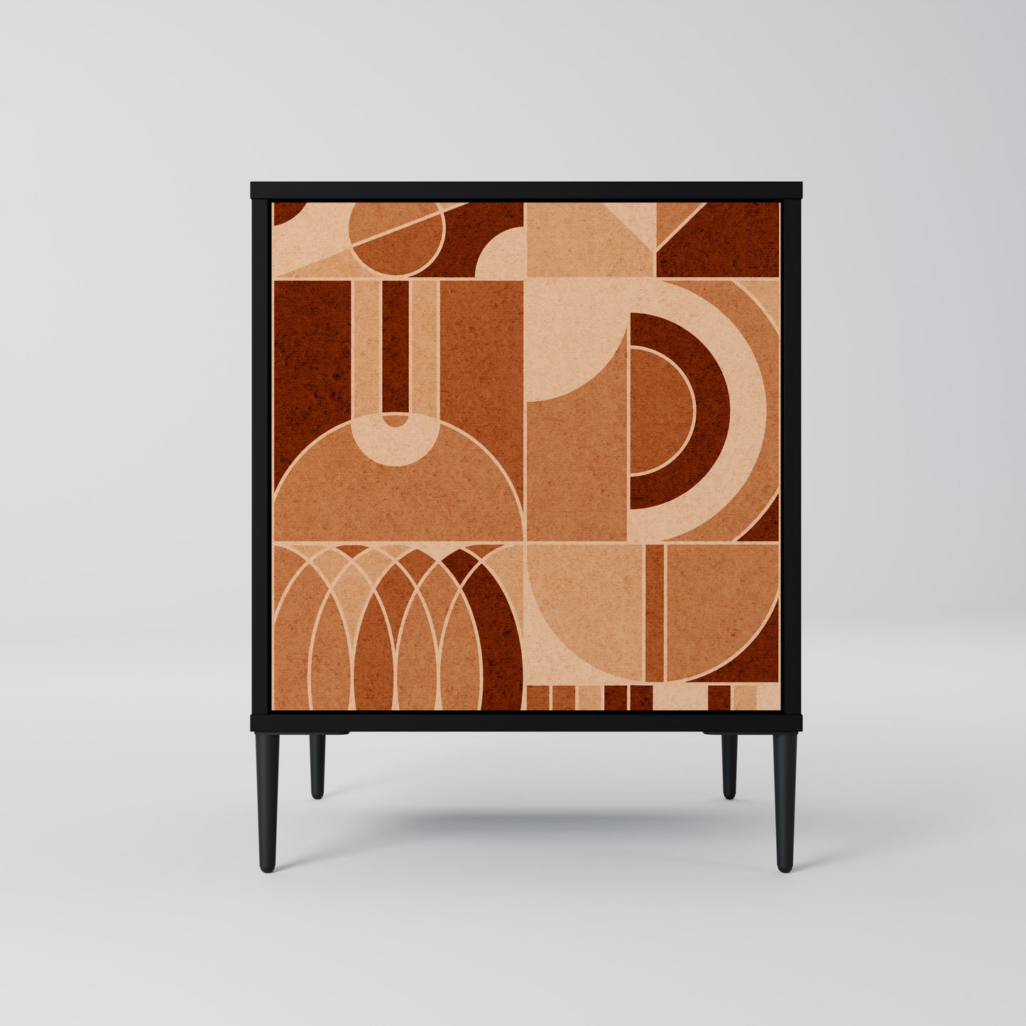 Credenza PRISM MOSAIC a 1 anta con finitura nera