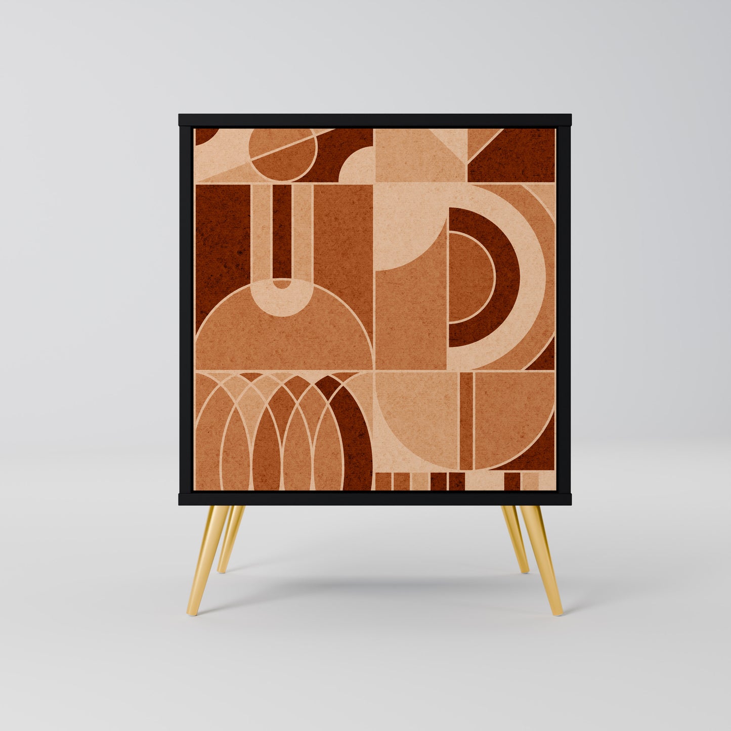 Credenza PRISM MOSAIC a 1 anta con finitura nera