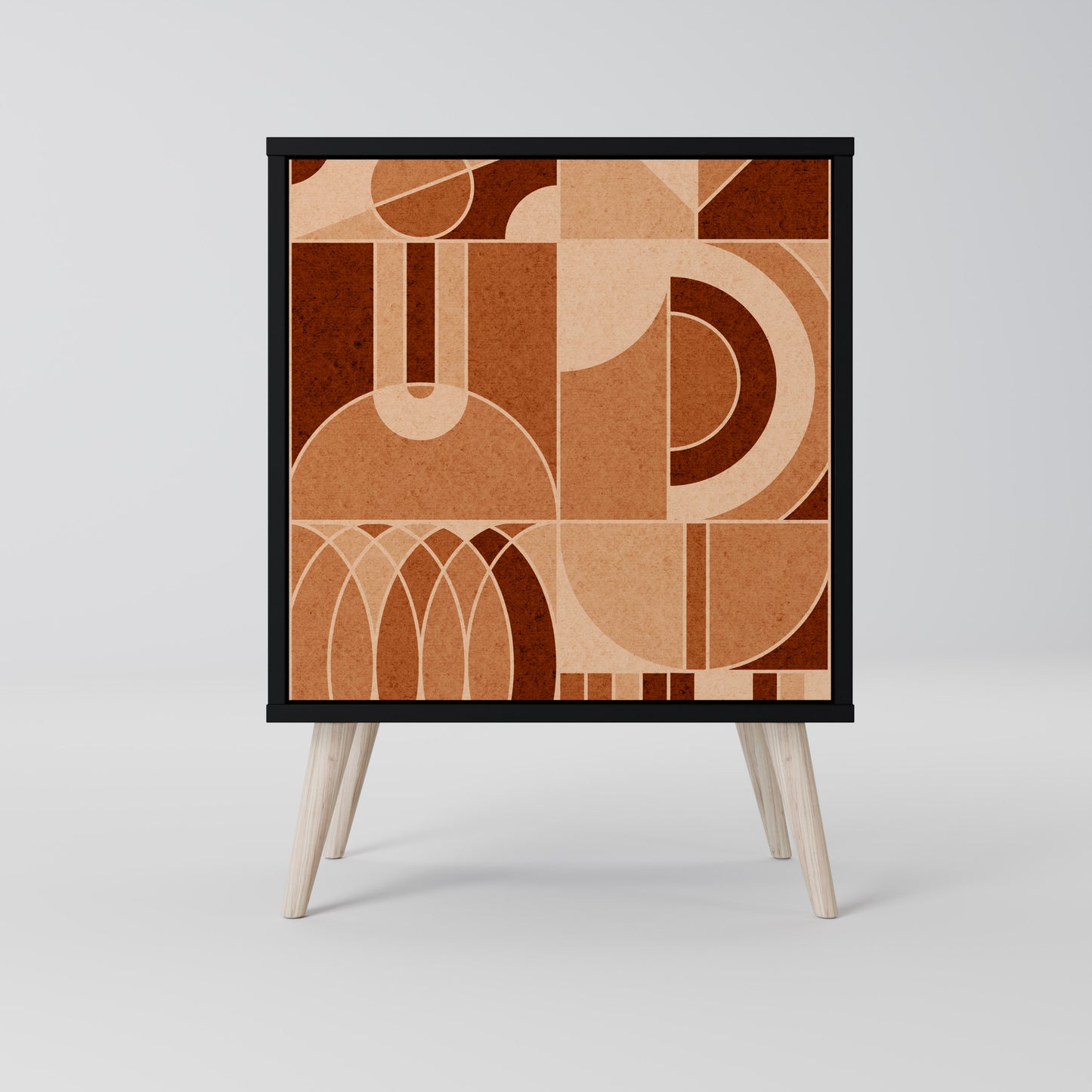 Credenza PRISM MOSAIC a 1 anta con finitura nera