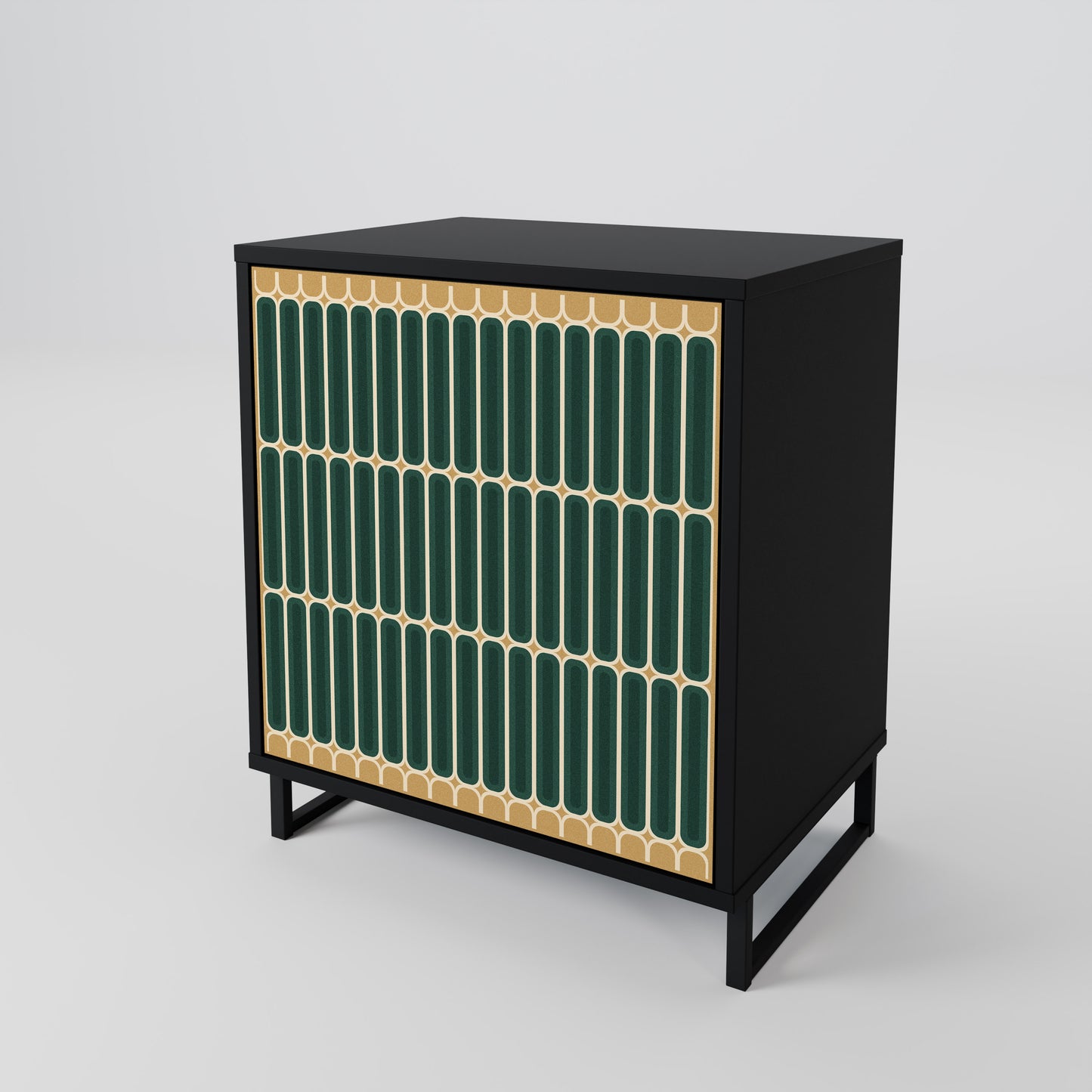 Credenza ILUSION GATE a 1 anta con finitura nera