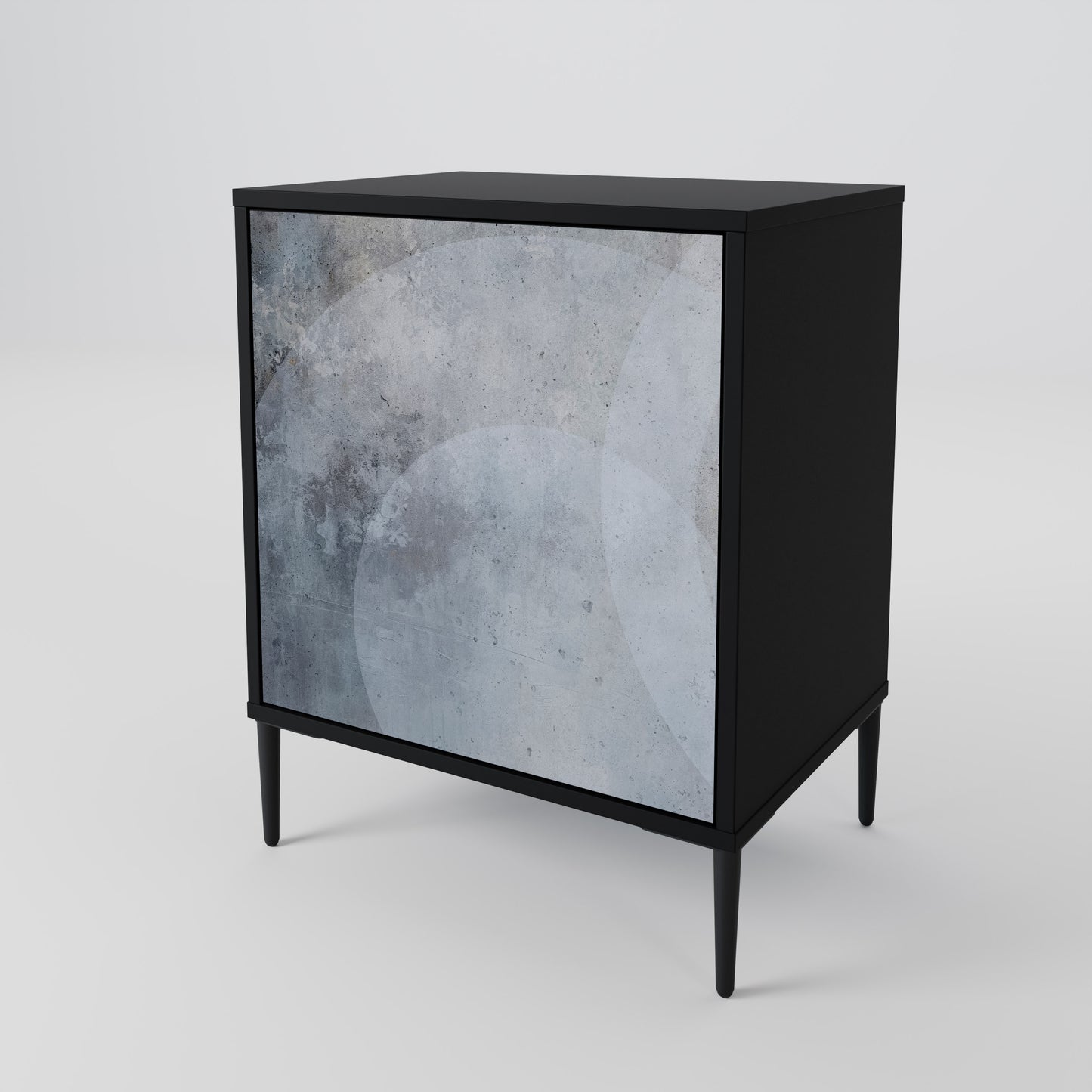 Credenza MUTED ARC a 1 anta con finitura nera