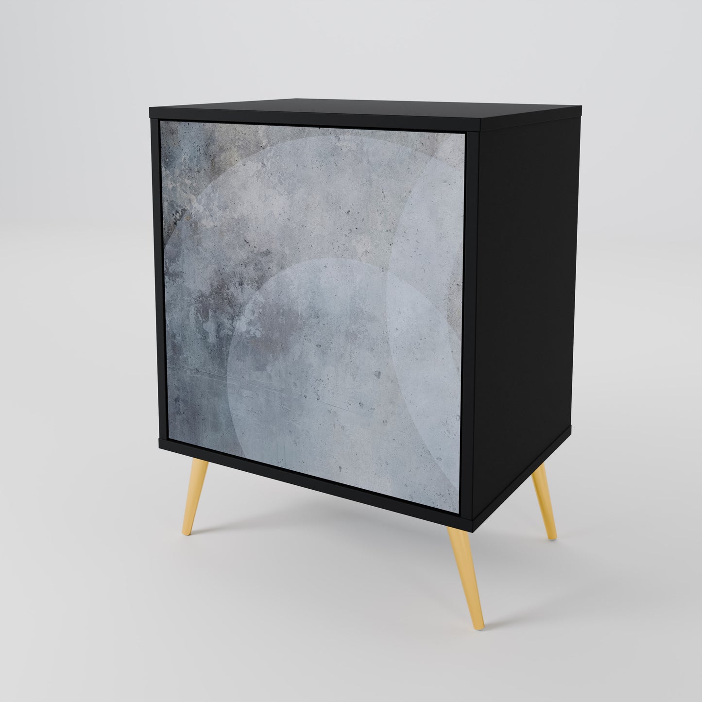 Credenza MUTED ARC a 1 anta con finitura nera