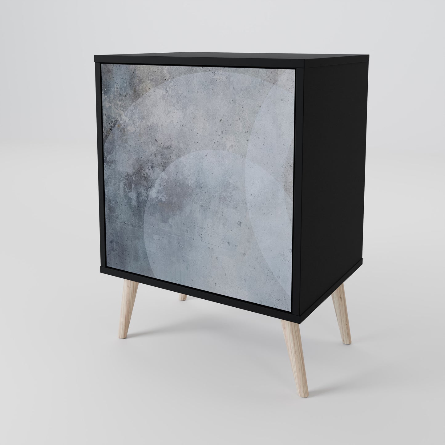 Credenza MUTED ARC a 1 anta con finitura nera
