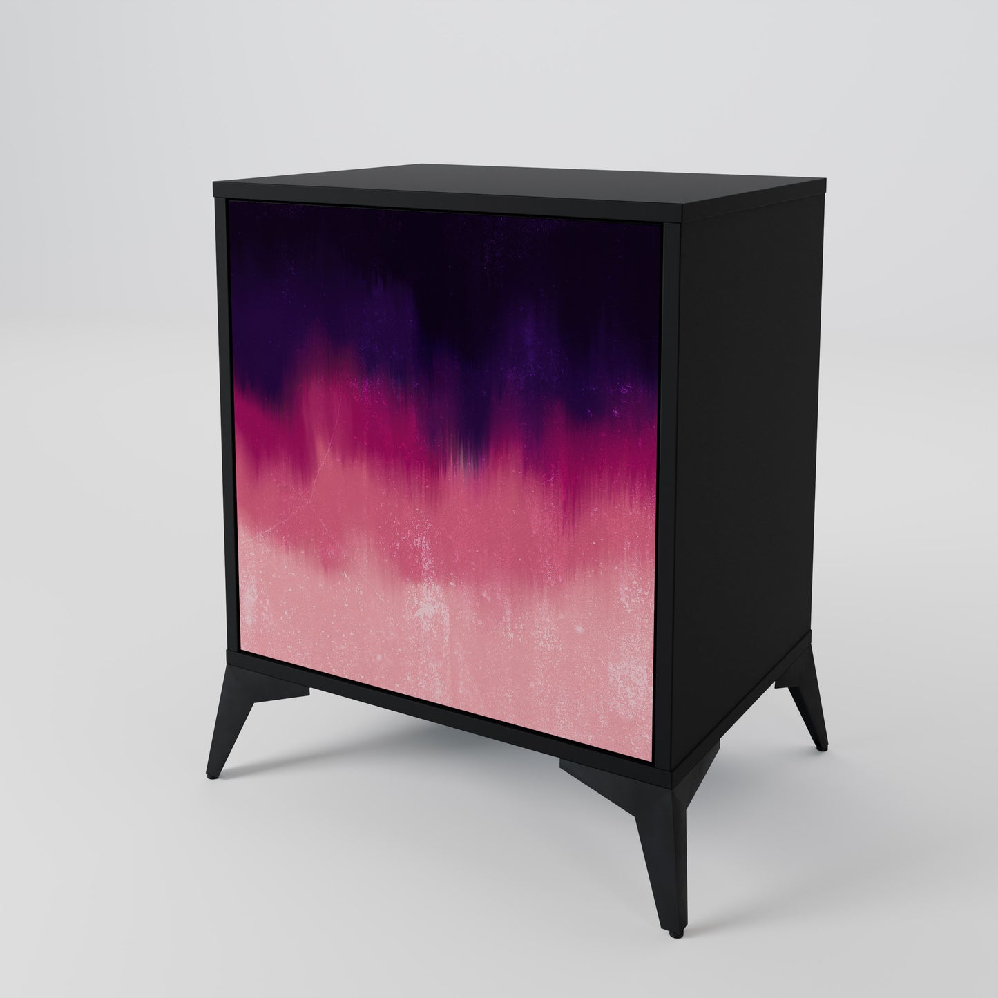 Credenza AURORA BOREALIS a 1 anta con finitura nera