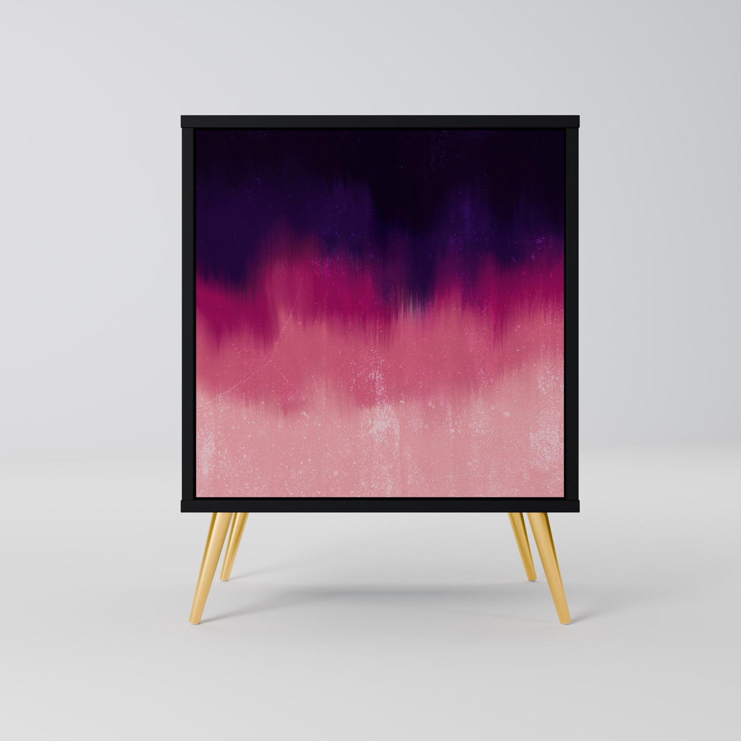 Credenza AURORA BOREALIS a 1 anta con finitura nera