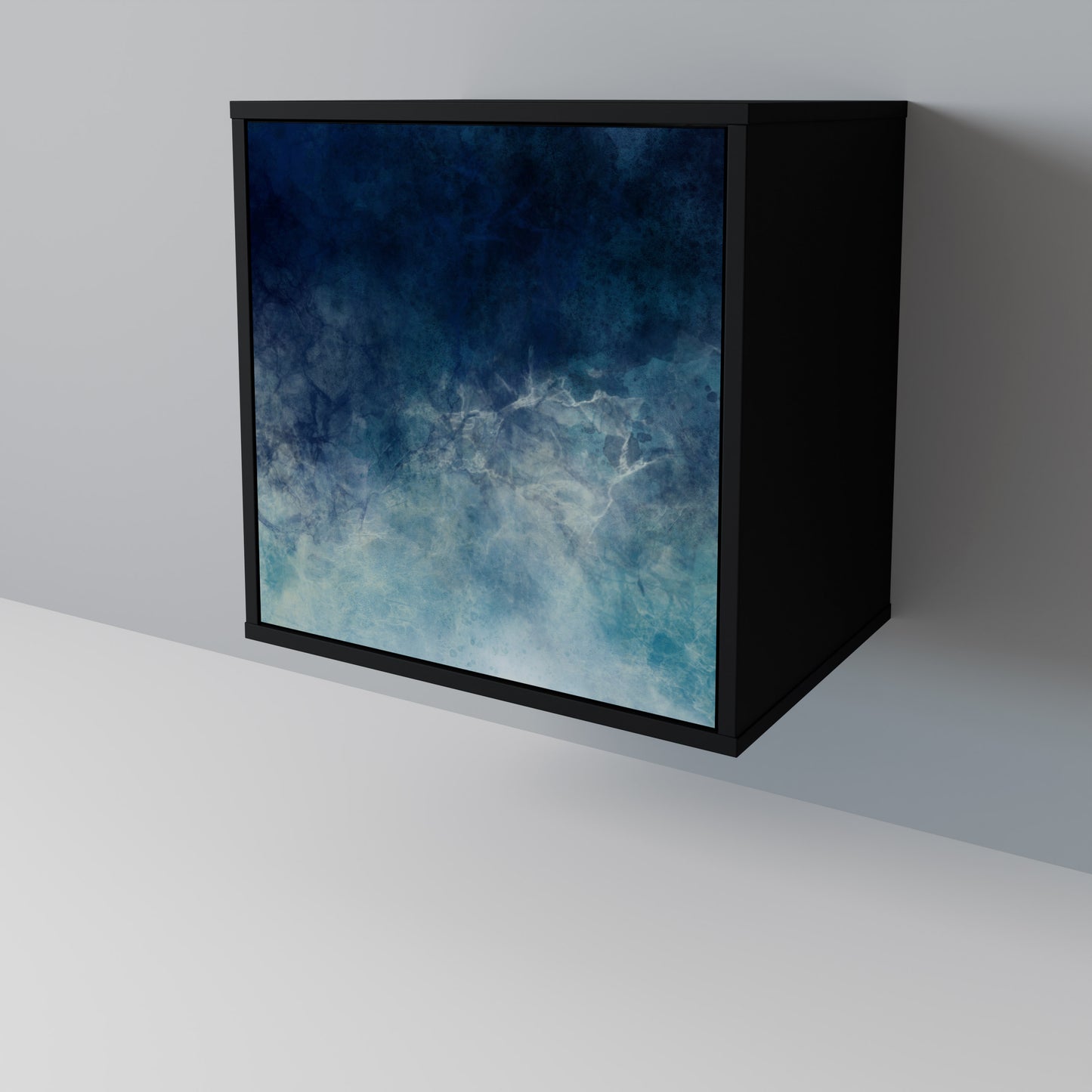 Credenza CELESTIAL FALL a 1 anta con finitura nera