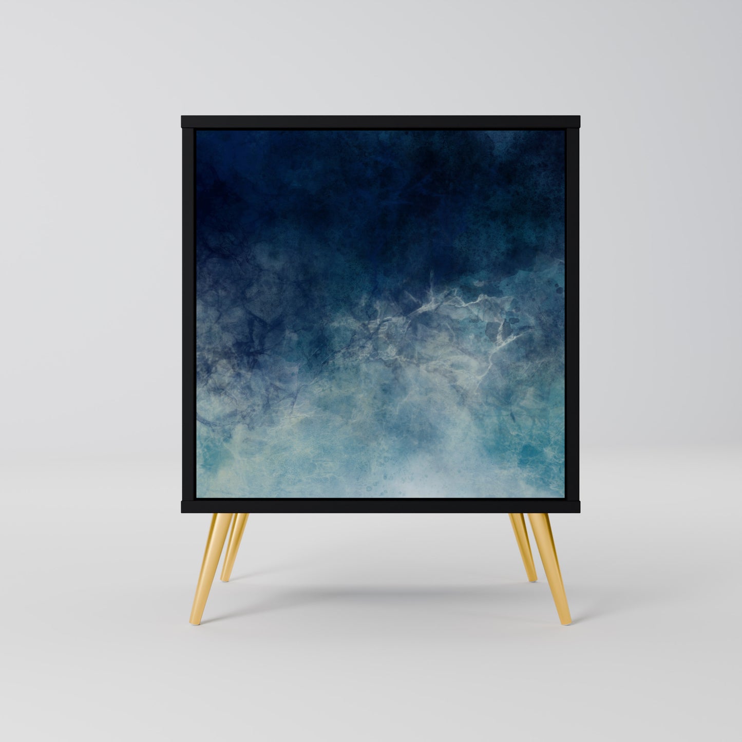 Credenza CELESTIAL FALL a 1 anta con finitura nera