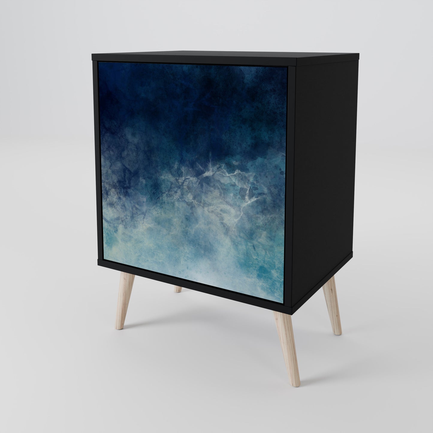 Credenza CELESTIAL FALL a 1 anta con finitura nera