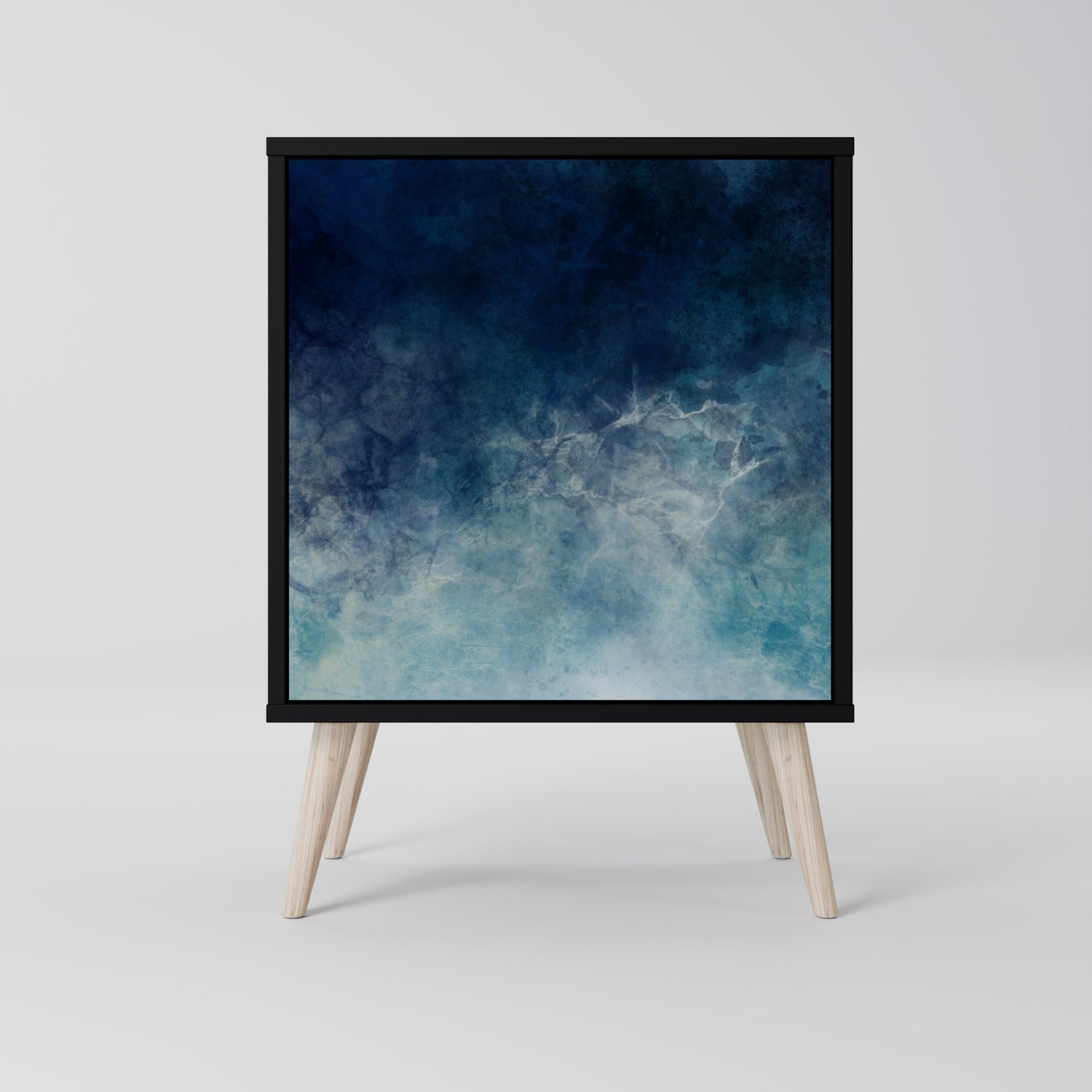 Credenza CELESTIAL FALL a 1 anta con finitura nera