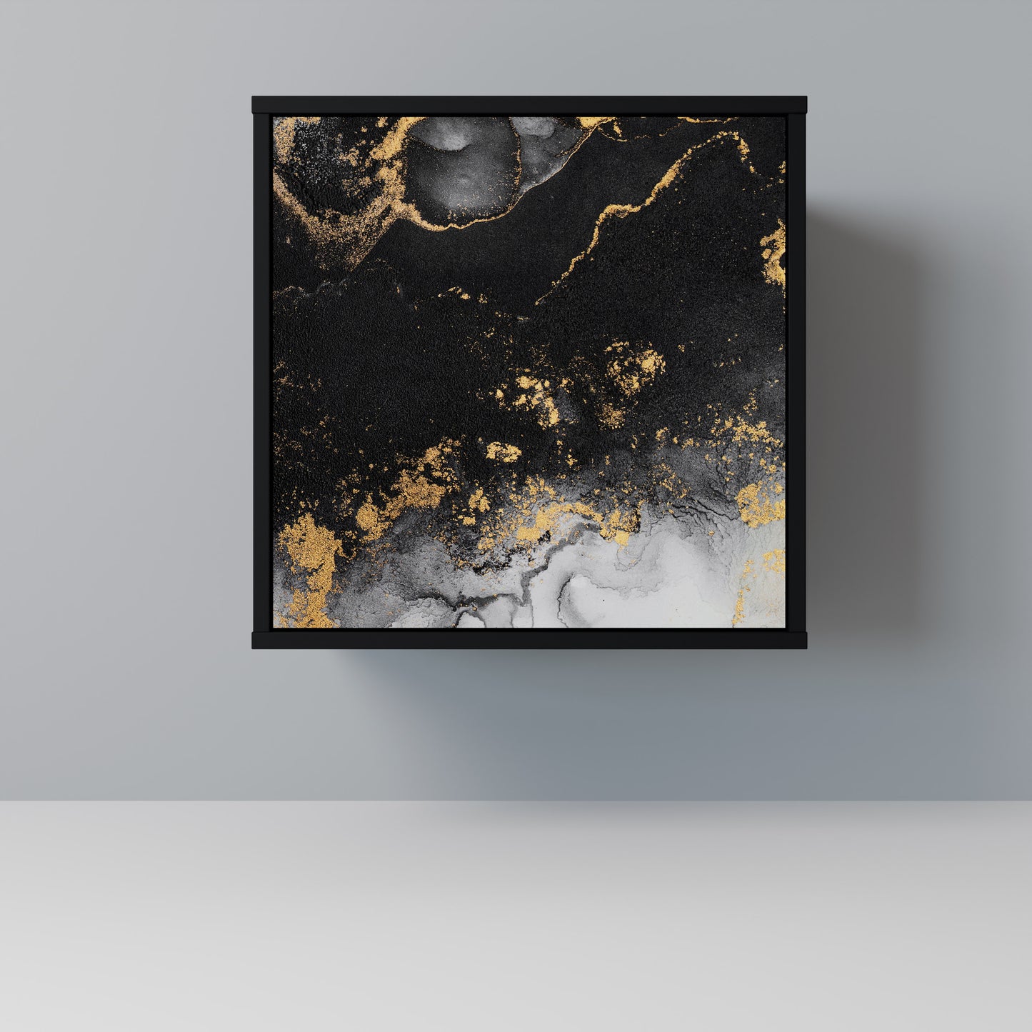 Credenza a 1 anta MARBLE OF TOMMORROW con finitura nera