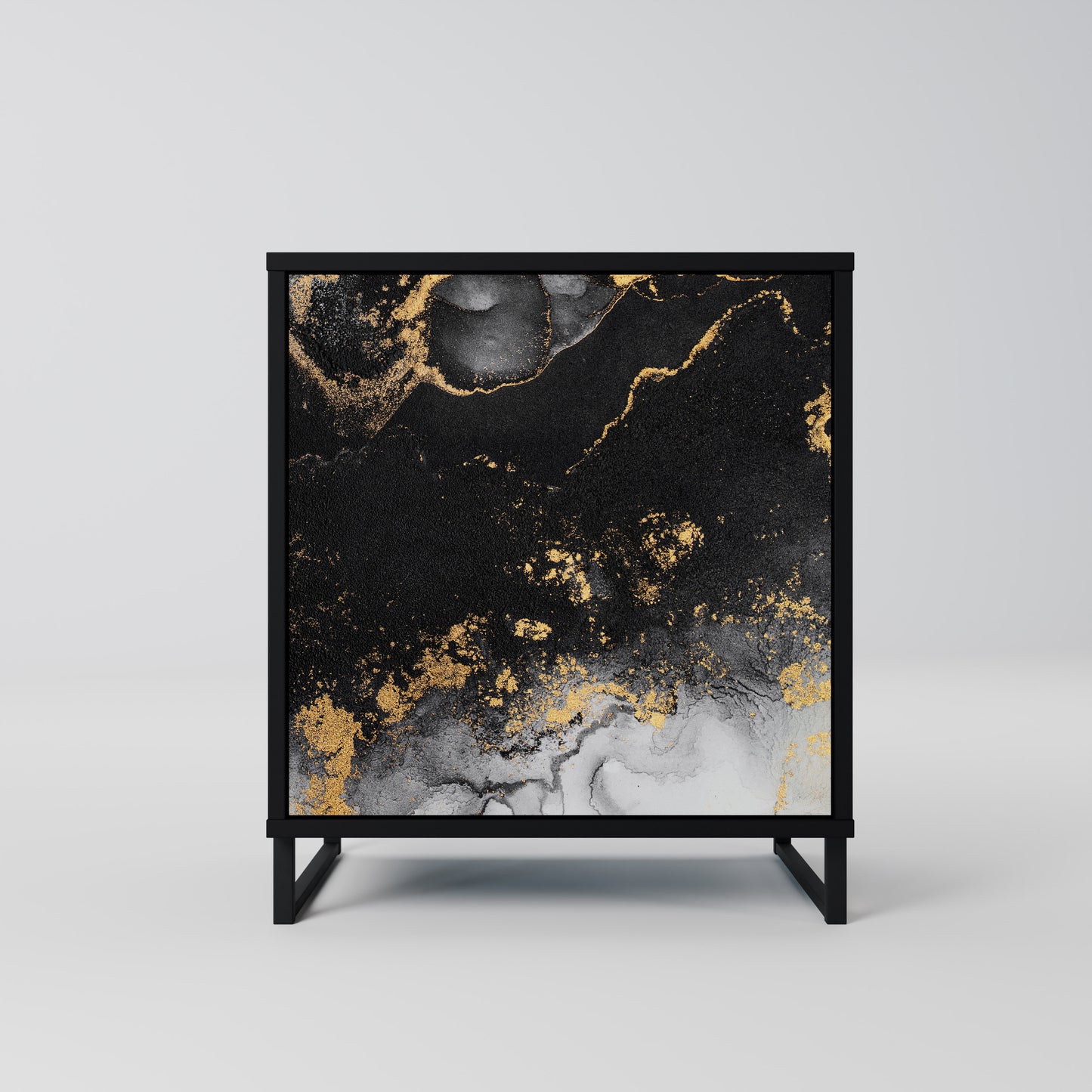 Credenza a 1 anta MARBLE OF TOMMORROW con finitura nera