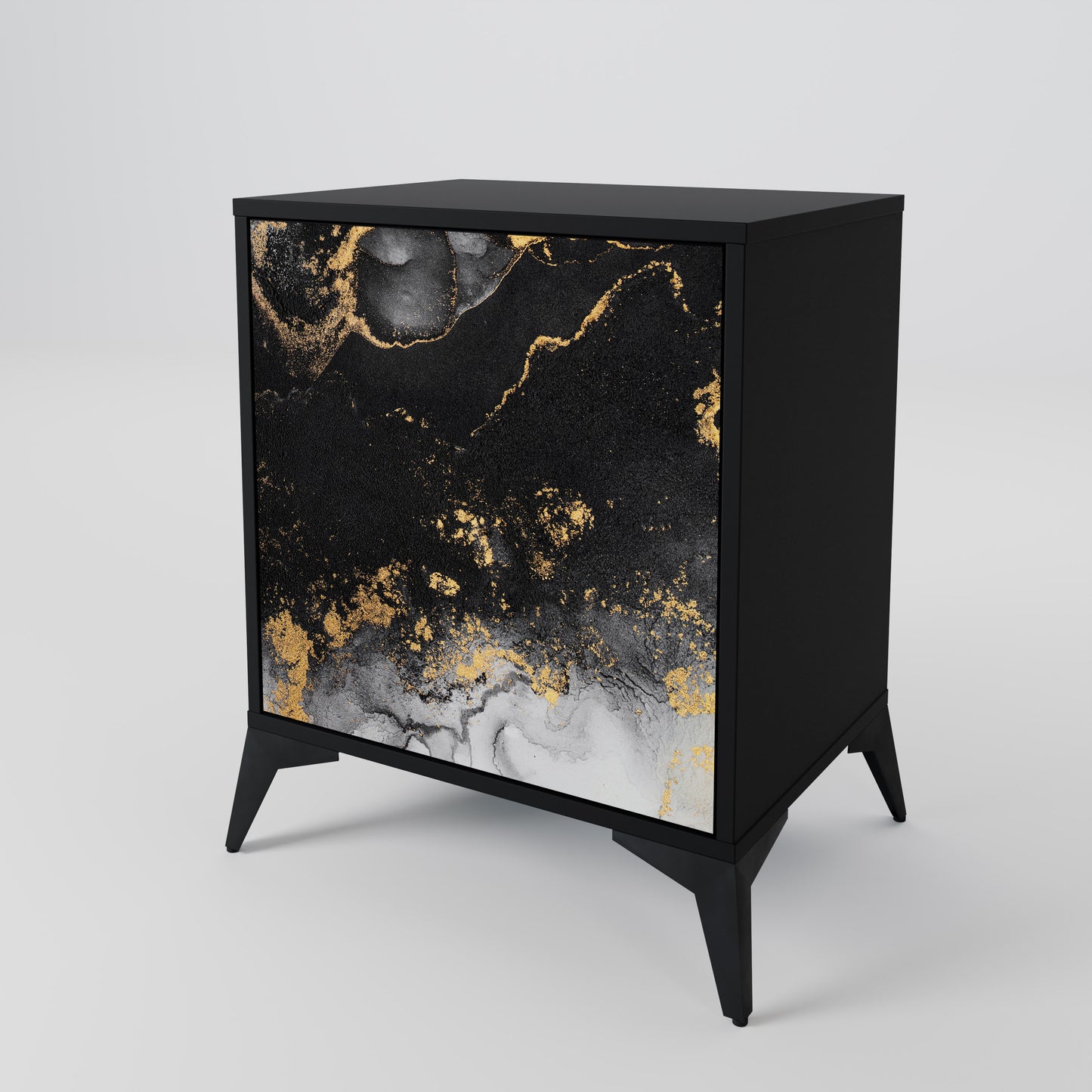 Credenza a 1 anta MARBLE OF TOMMORROW con finitura nera