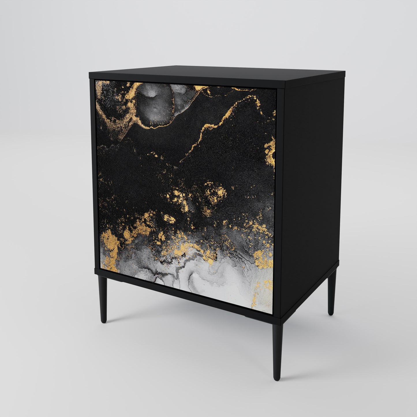 Credenza a 1 anta MARBLE OF TOMMORROW con finitura nera