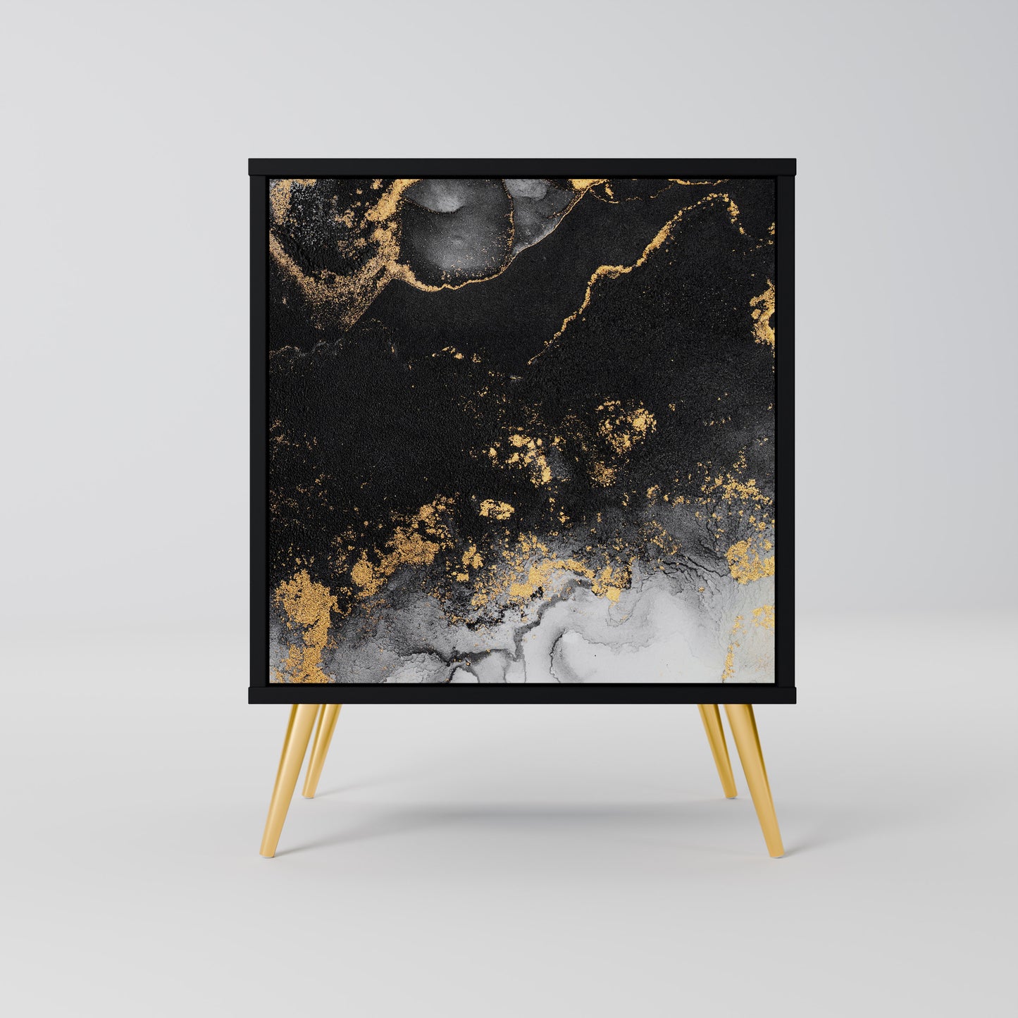 Credenza a 1 anta MARBLE OF TOMMORROW con finitura nera