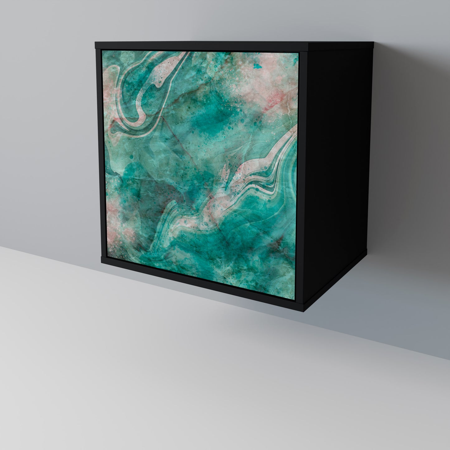 ABSTRACT ALCHEMY 1-Door Sideboard in Black Finish