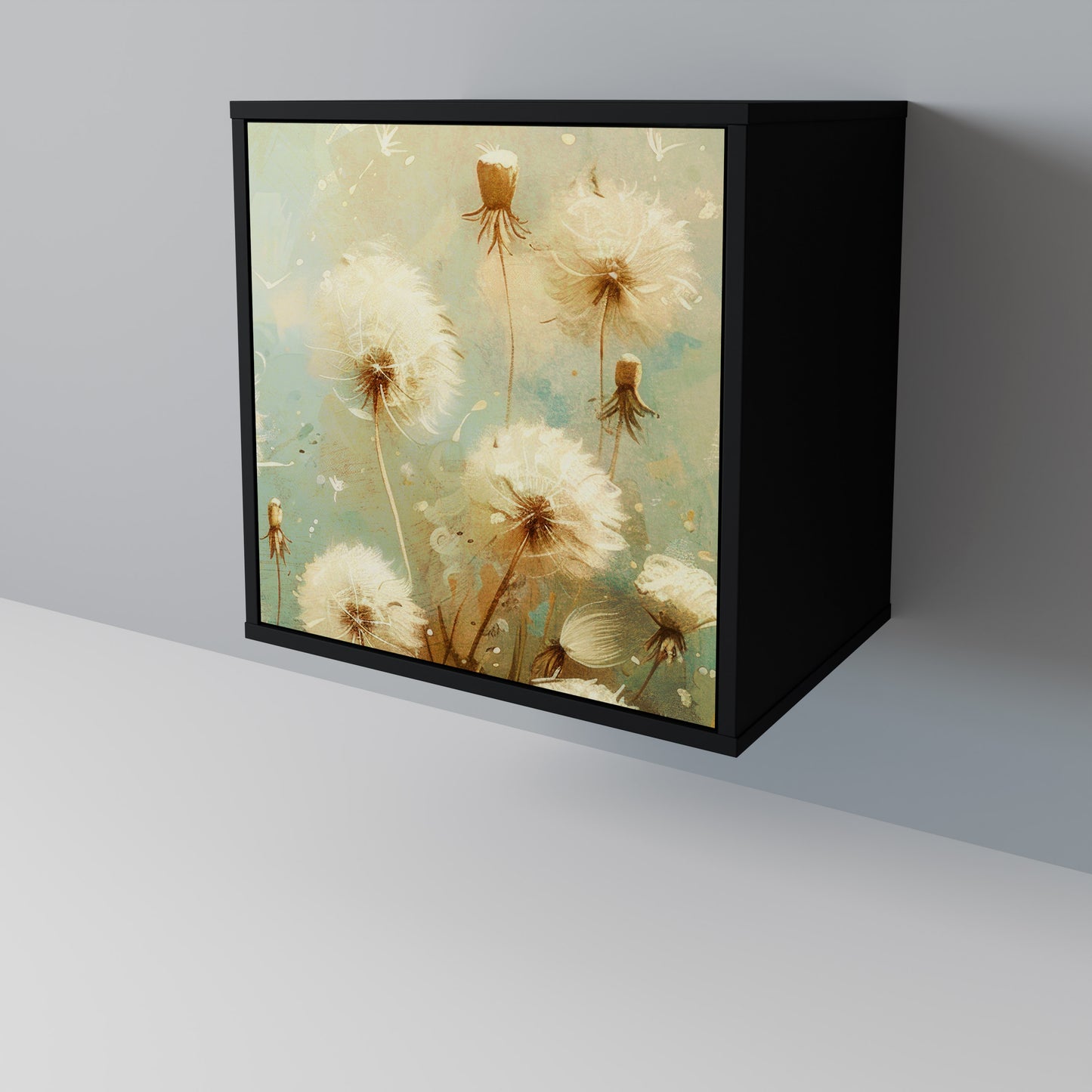 Credenza DREAMY MEADOW a 1 anta con finitura nera