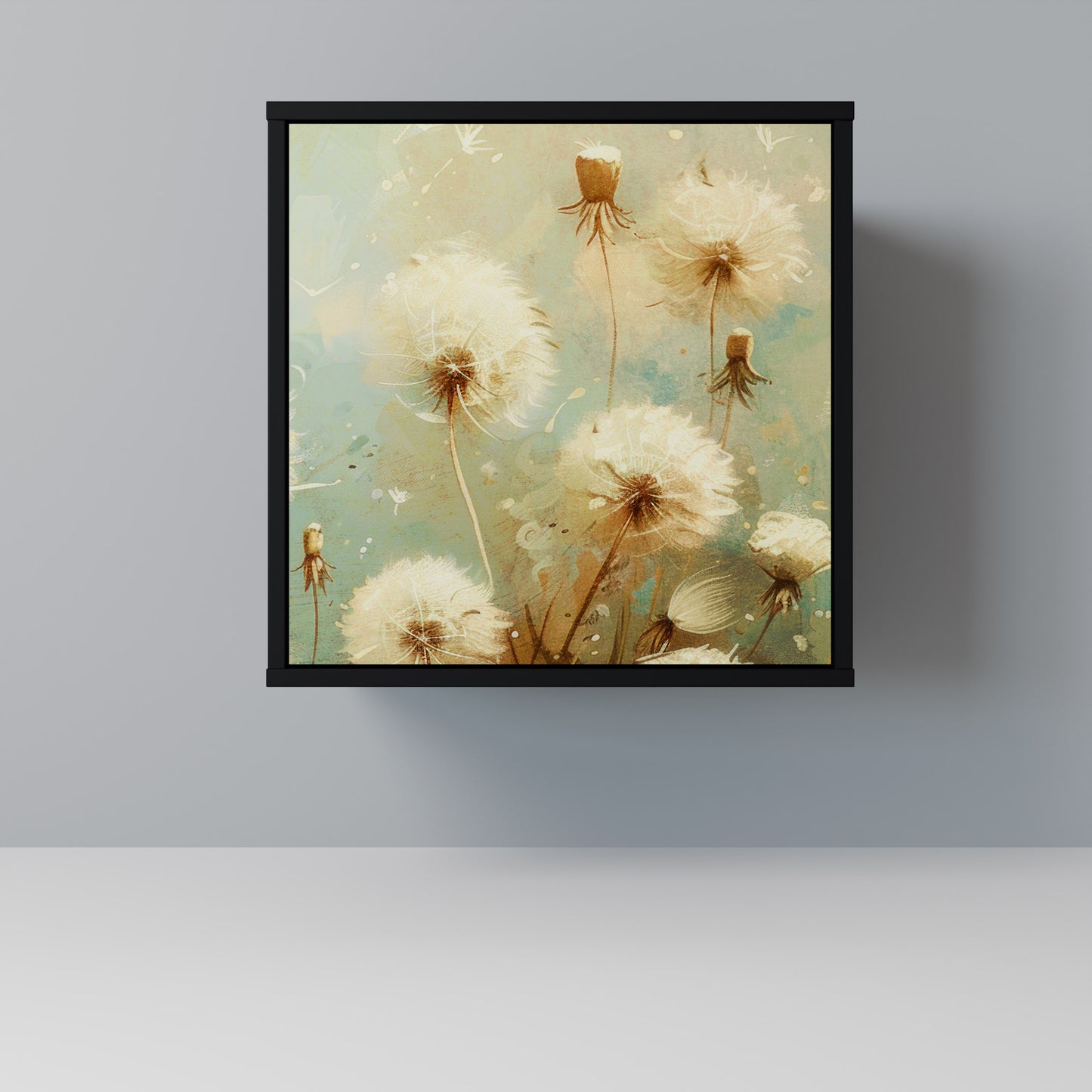 Credenza DREAMY MEADOW a 1 anta con finitura nera