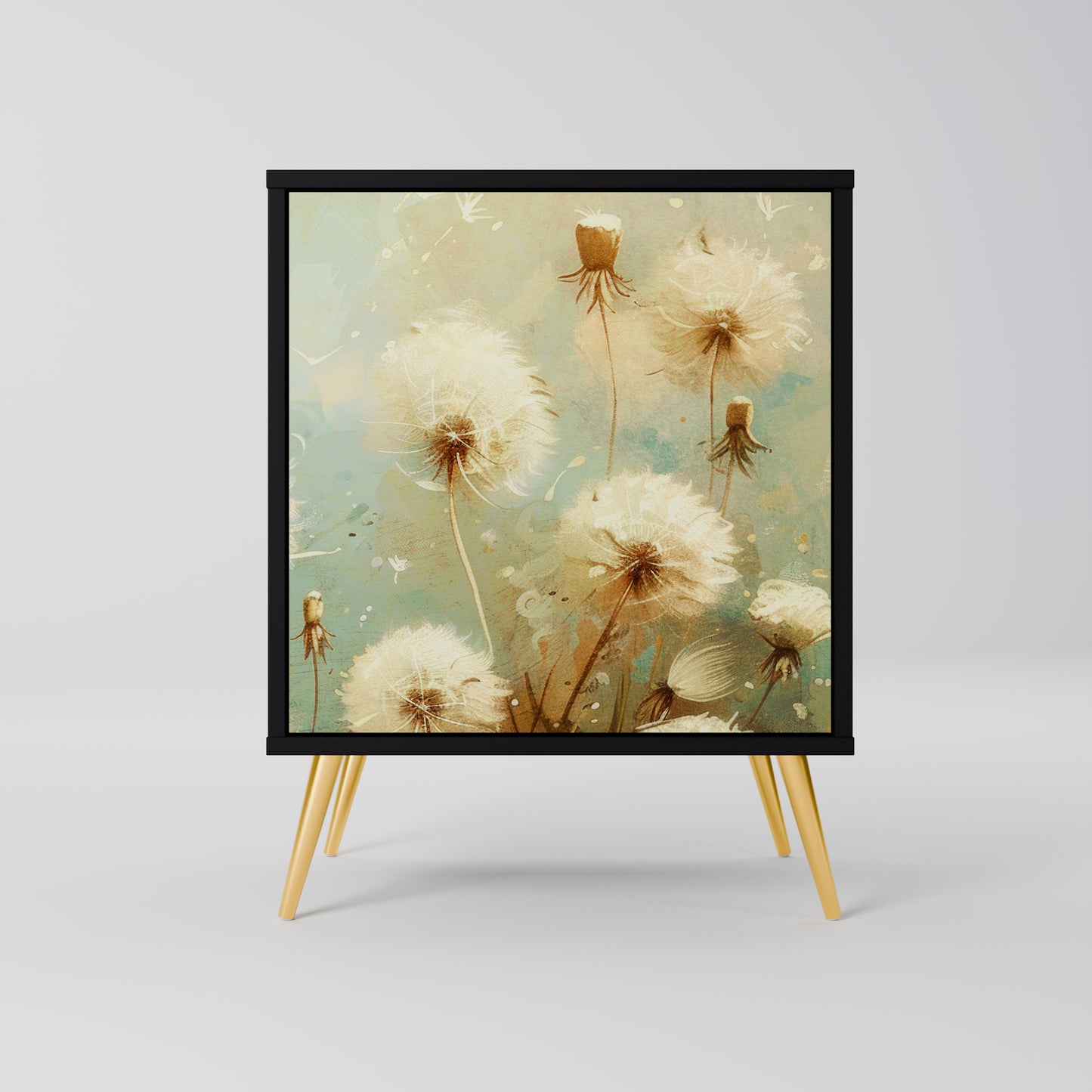 Credenza DREAMY MEADOW a 1 anta con finitura nera