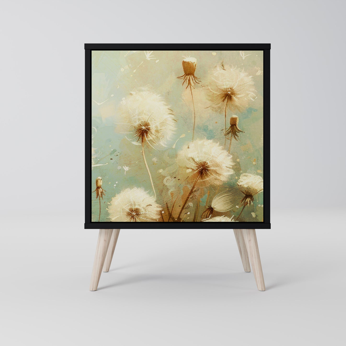 Credenza DREAMY MEADOW a 1 anta con finitura nera