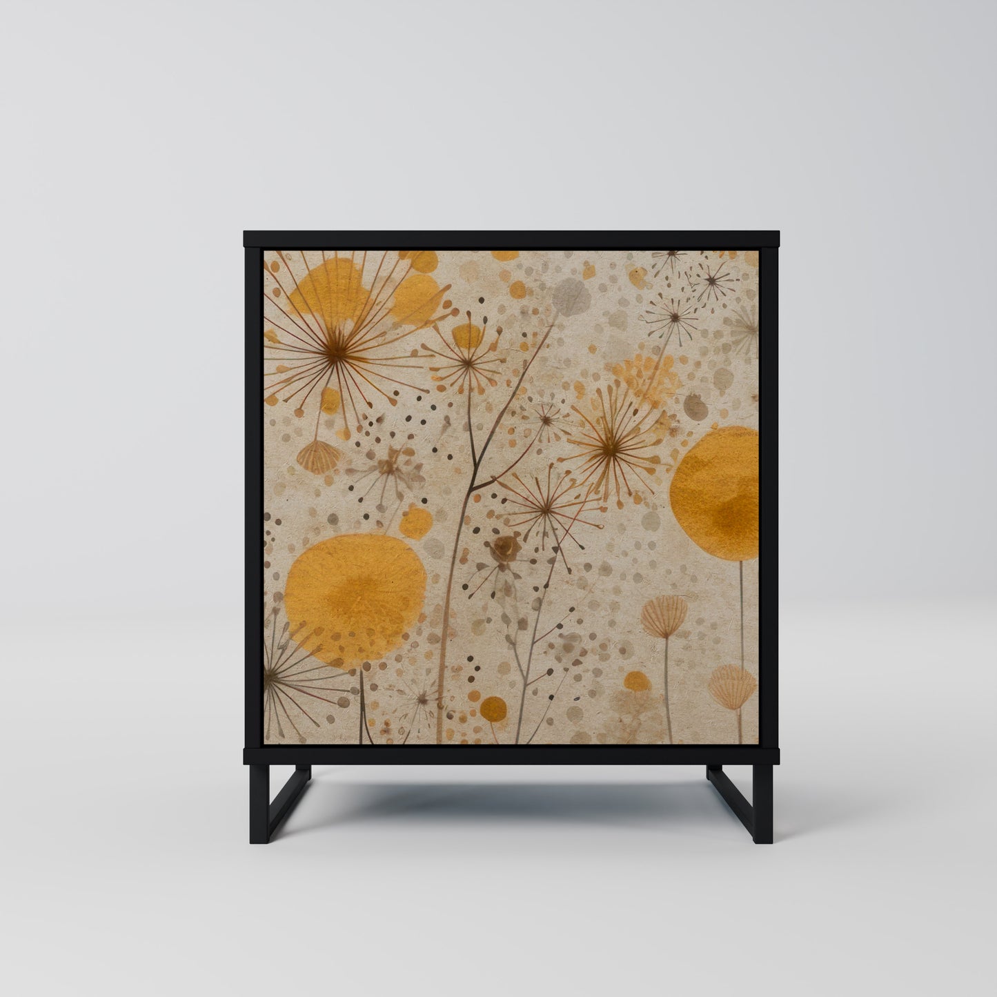 Credenza MORNING GLADE a 1 anta con finitura nera