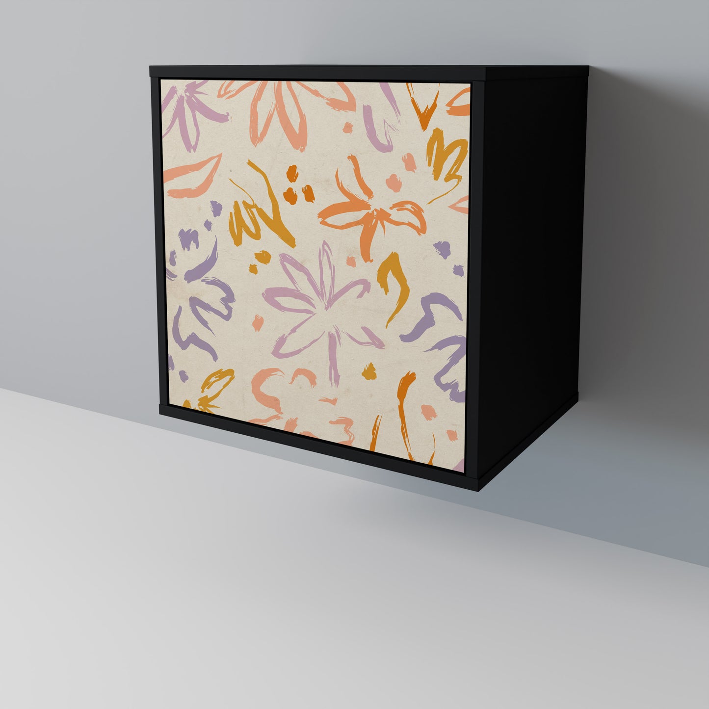 SPRING WHIMSY 1-Door Sideboard in Black Finish