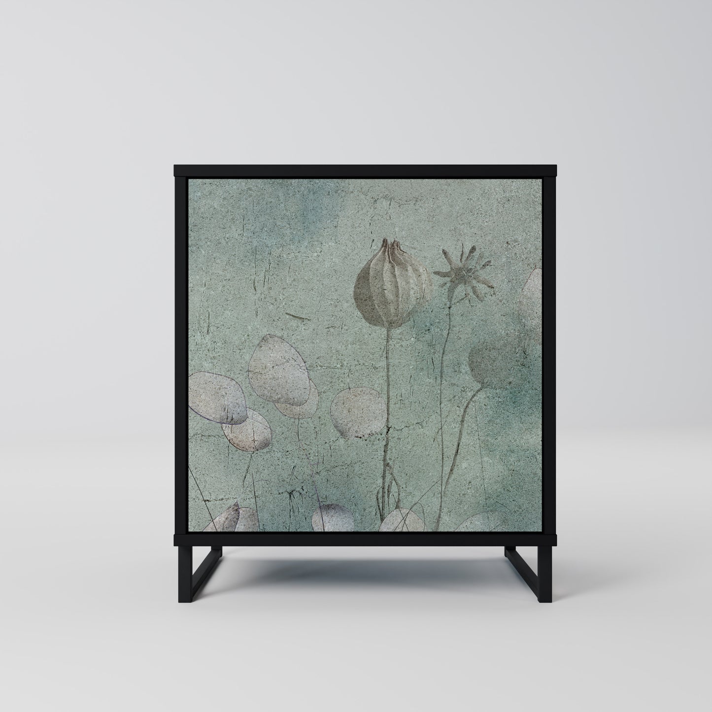 Credenza NIGHT LADY a 1 anta con finitura nera