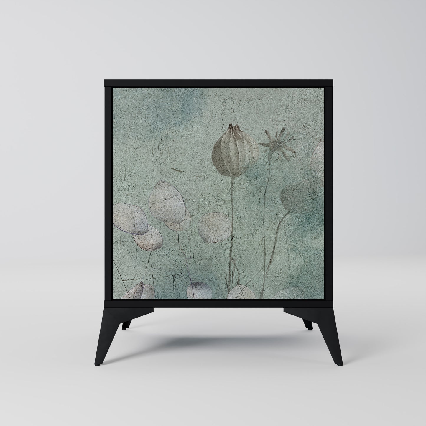 Credenza NIGHT LADY a 1 anta con finitura nera