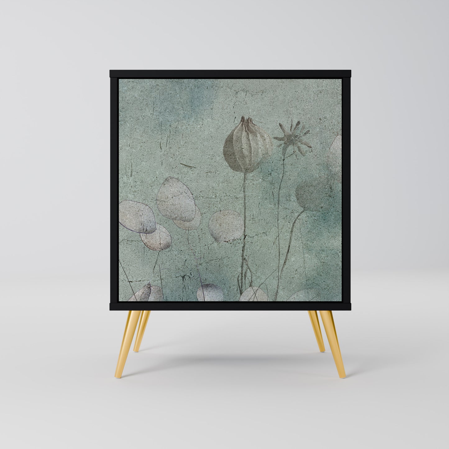 Credenza NIGHT LADY a 1 anta con finitura nera