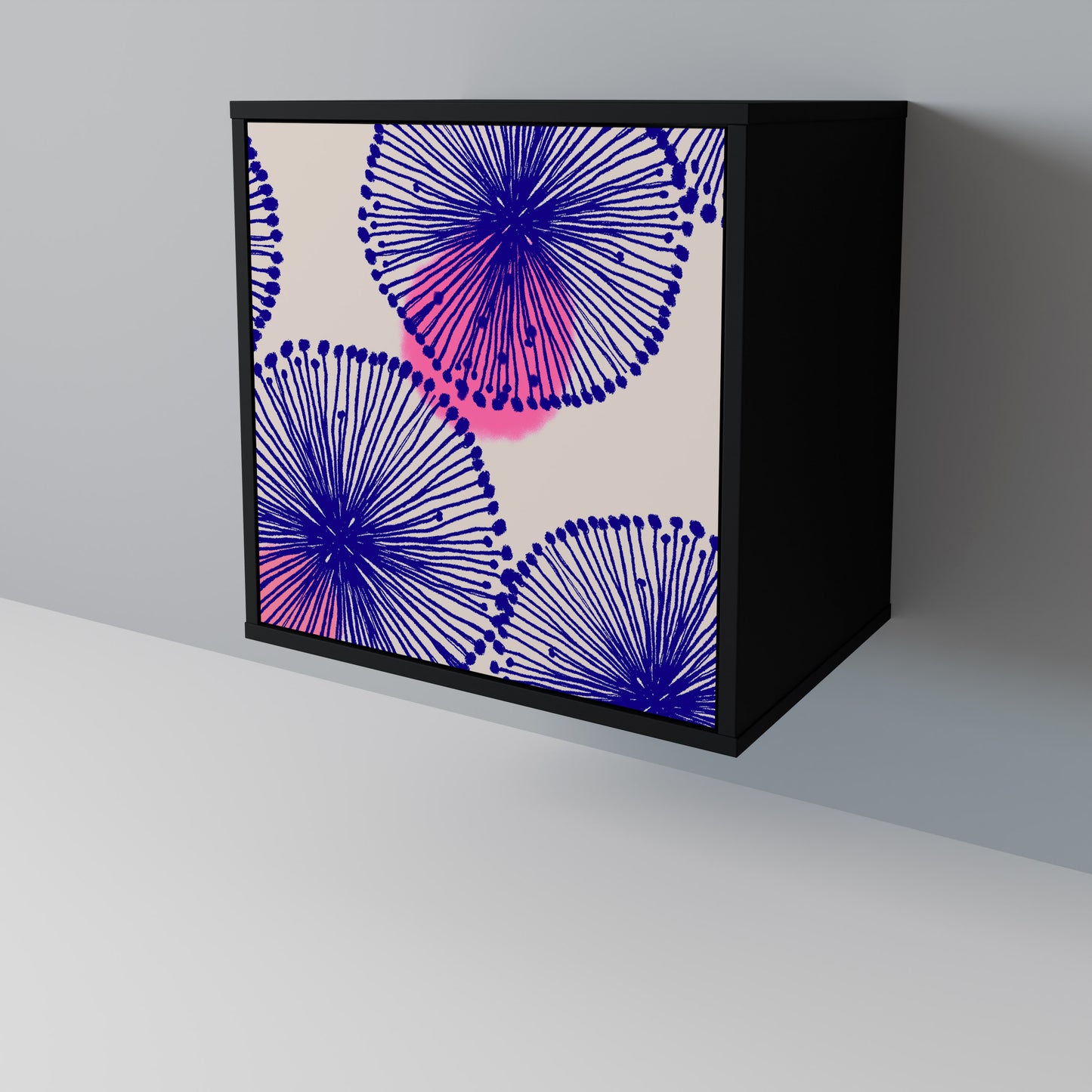 Credenza MAGIC NATURE a 1 anta con finitura nera