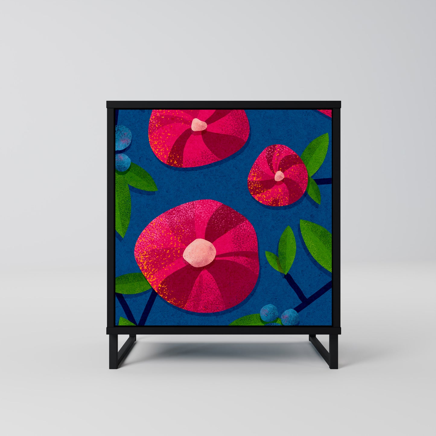 Credenza SPRING THOUGHTS a 1 anta con finitura nera