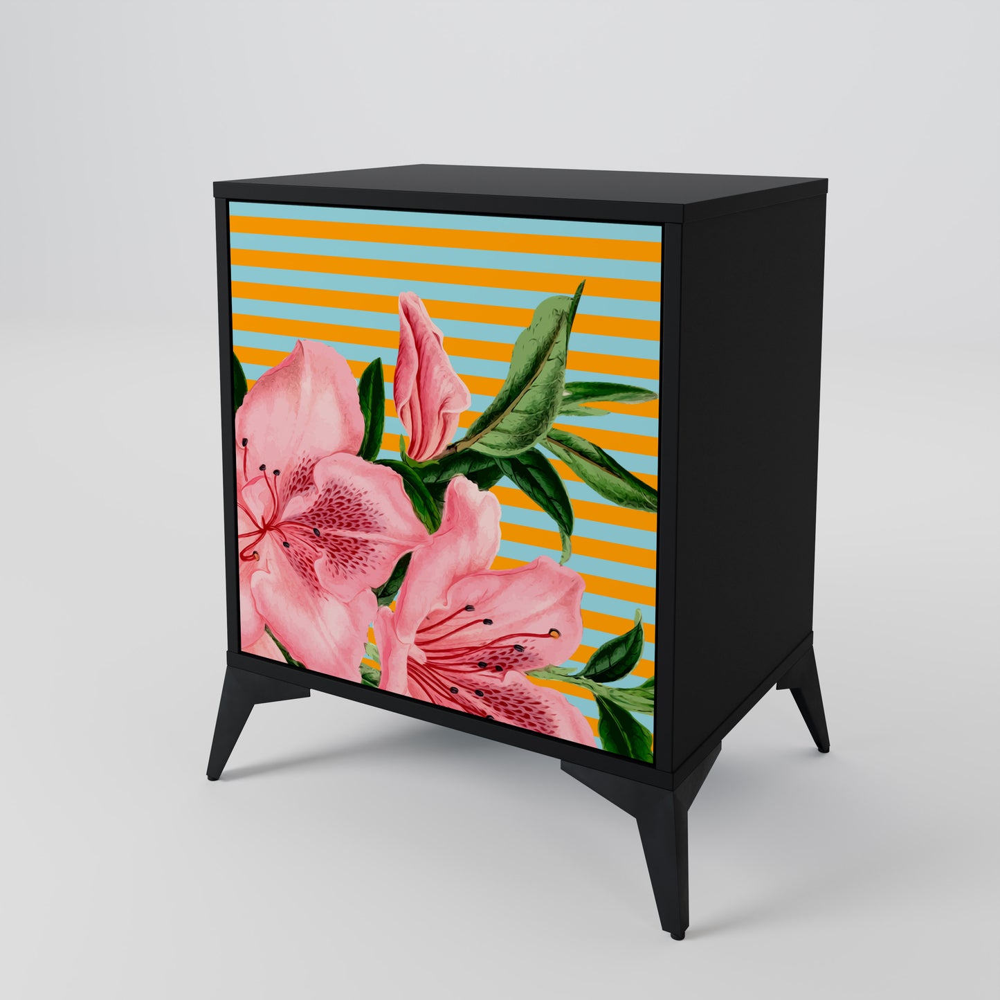 FRAGILE BEAUTY 1-Door Sideboard in Black Finish