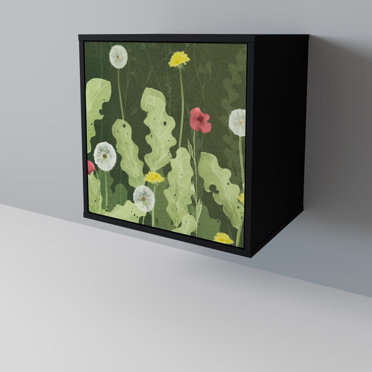 DANDELION AMUSE 1-Door Sideboard in Black Finish