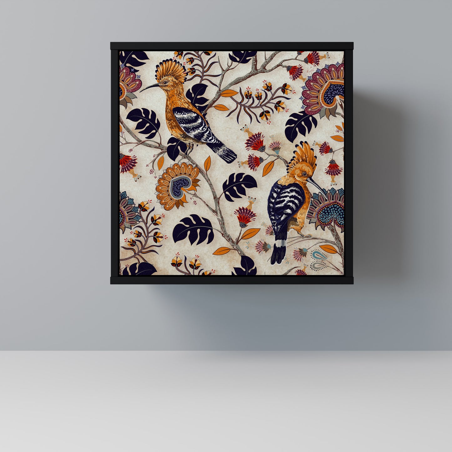 Credenza EMINENT HOOPOE a 1 anta con finitura nera