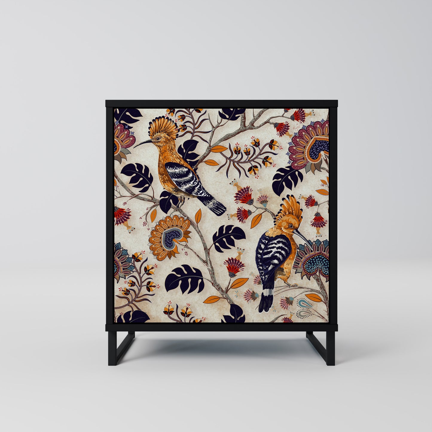 Credenza EMINENT HOOPOE a 1 anta con finitura nera