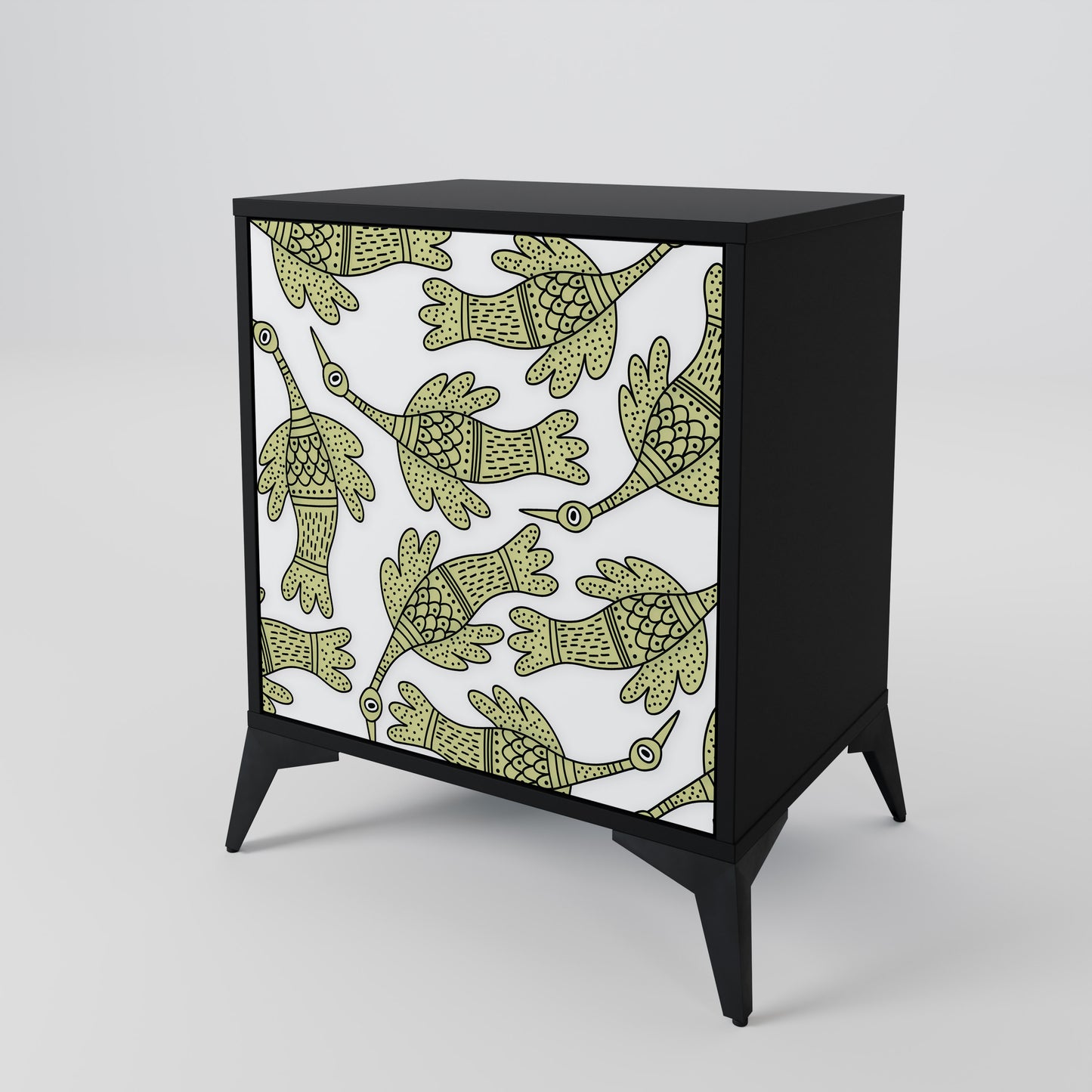 SEEDLING SONGBIRD 1-Door Sideboard in Black Finish