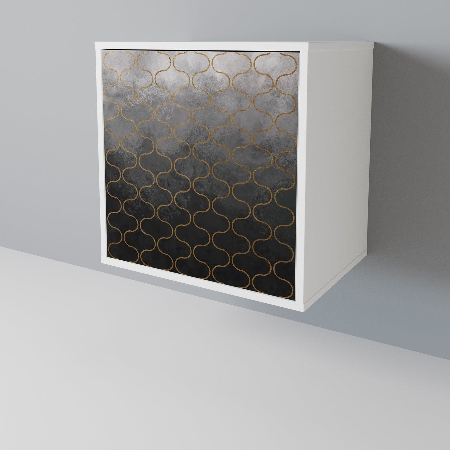 TESSELATED GRAYISH Madia a 1 Anta in Finitura Bianca