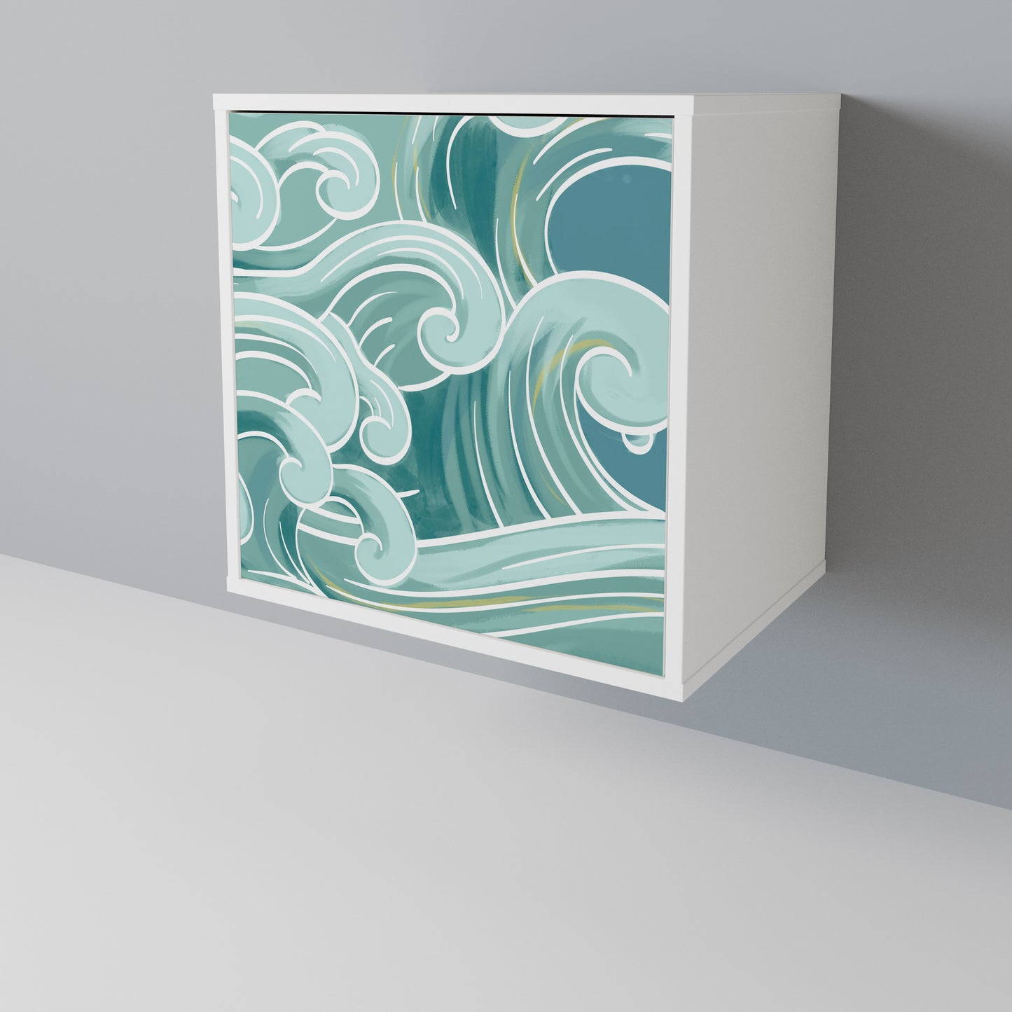 ASIAN SWAY Madia a 1 Anta in Finitura Bianca