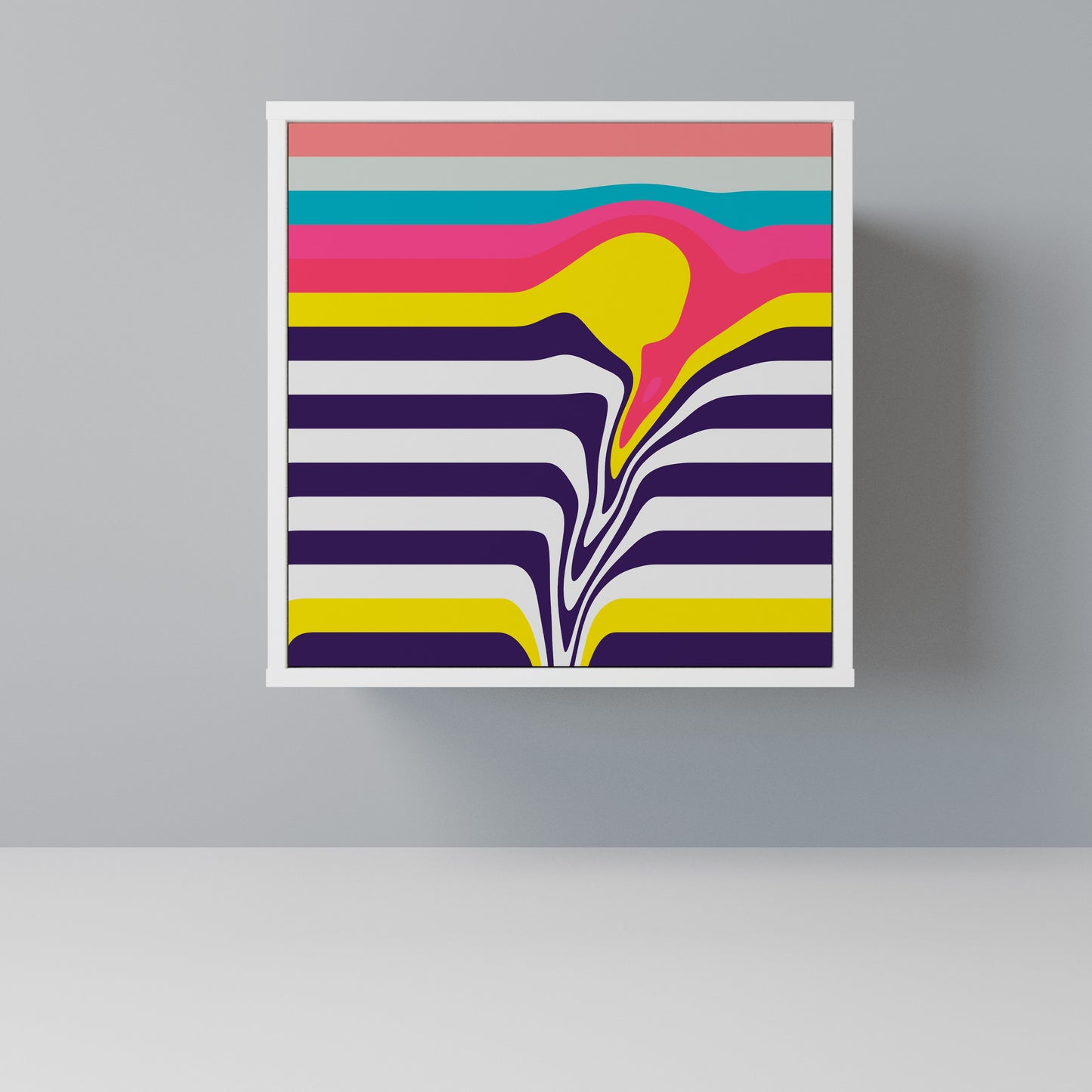 TONE COLLAPSE Madia a 1 Anta in Finitura Bianca