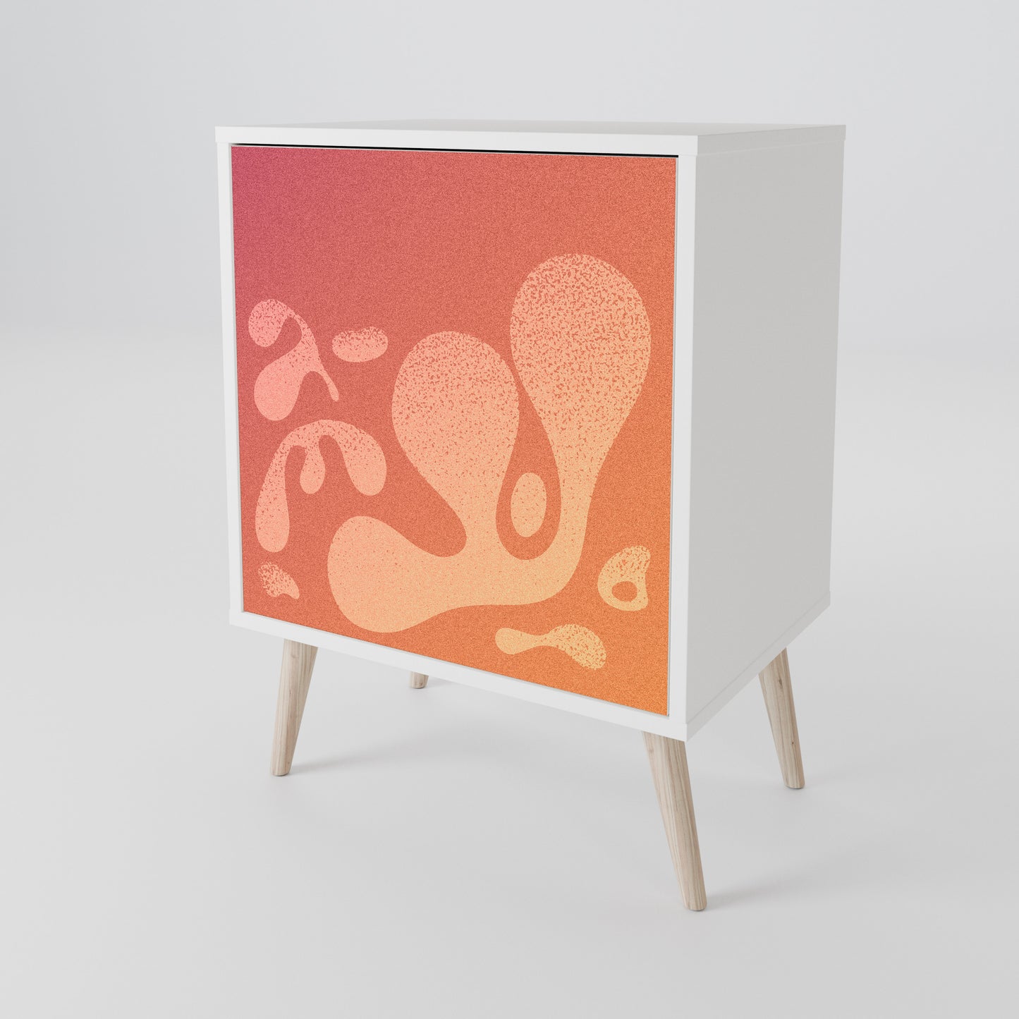 IRREGULAR PINK Madia a 1 Anta in Finitura Bianca