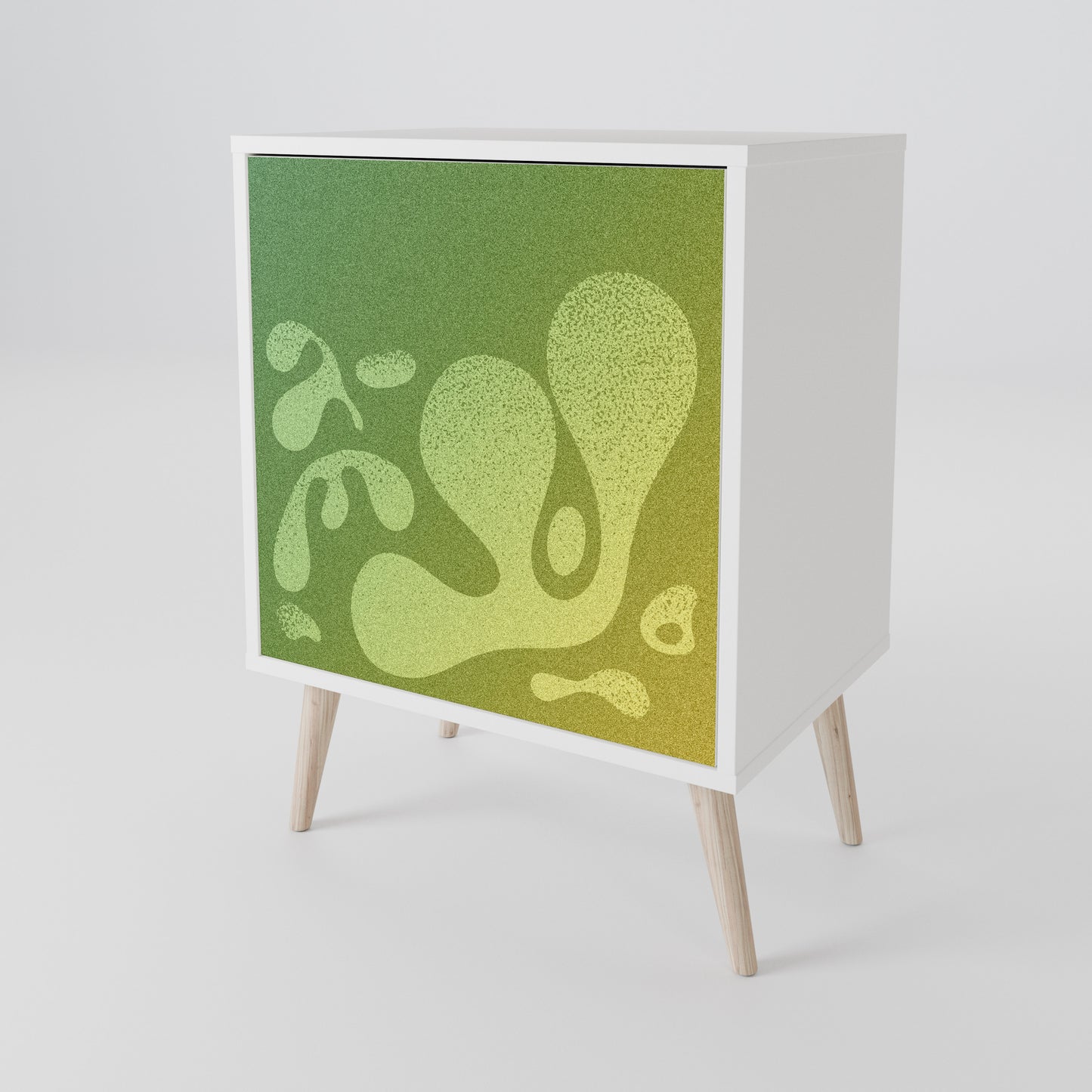 IRREGULAR BLUE Madia a 1 Anta in Finitura Bianca