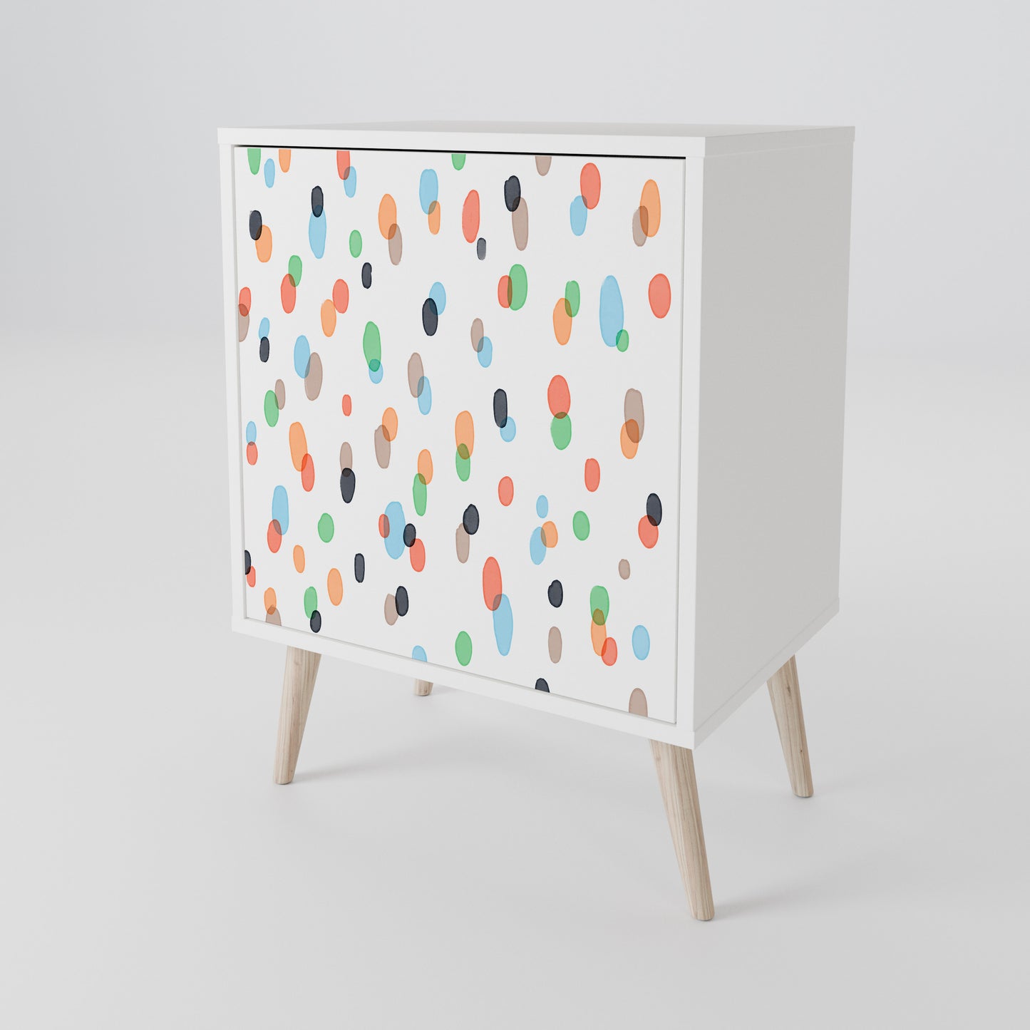 ENERGETIC SPOTS Madia a 1 Anta in Finitura Bianca