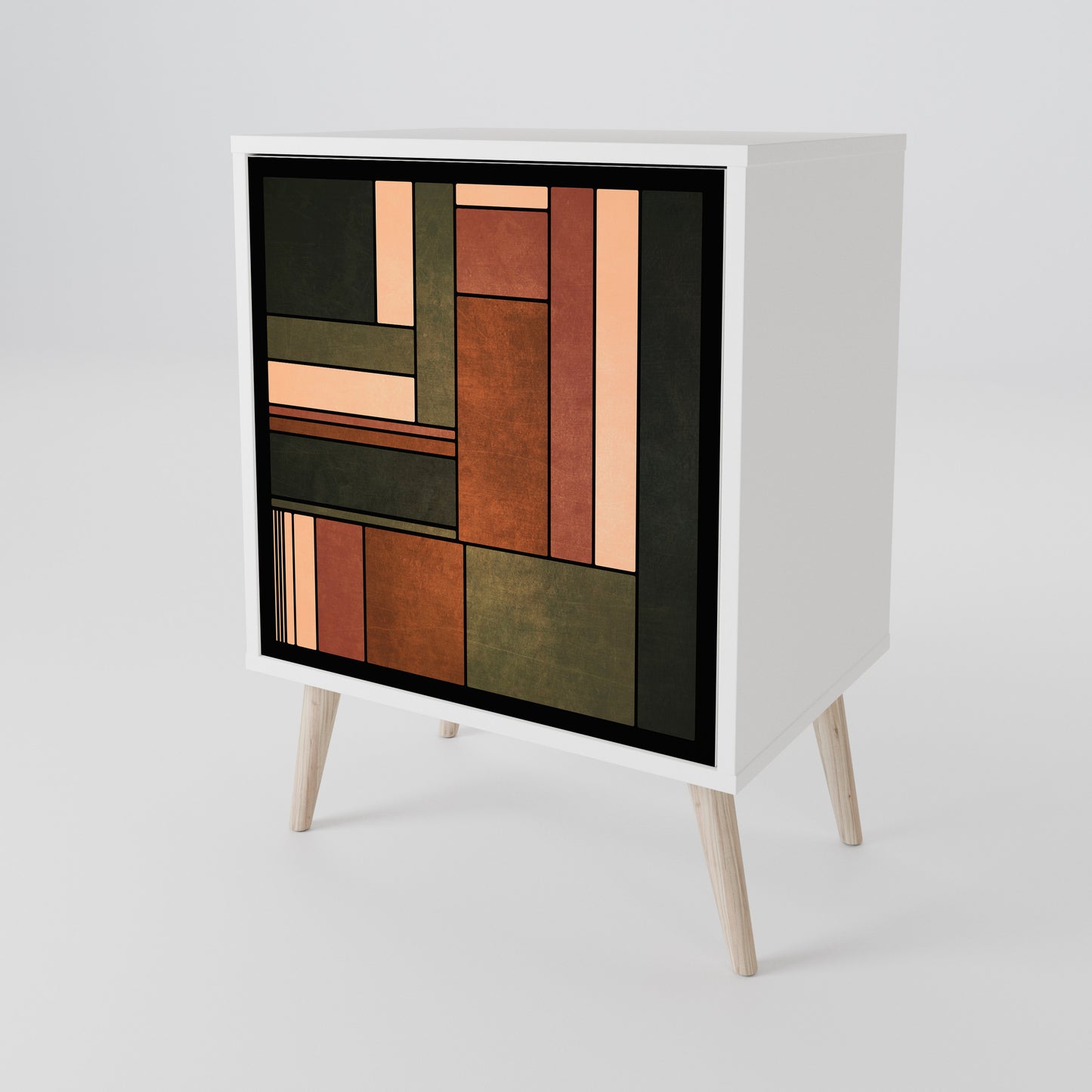 FIGURES OF NATURE Madia a 1 Anta in Finitura Bianca